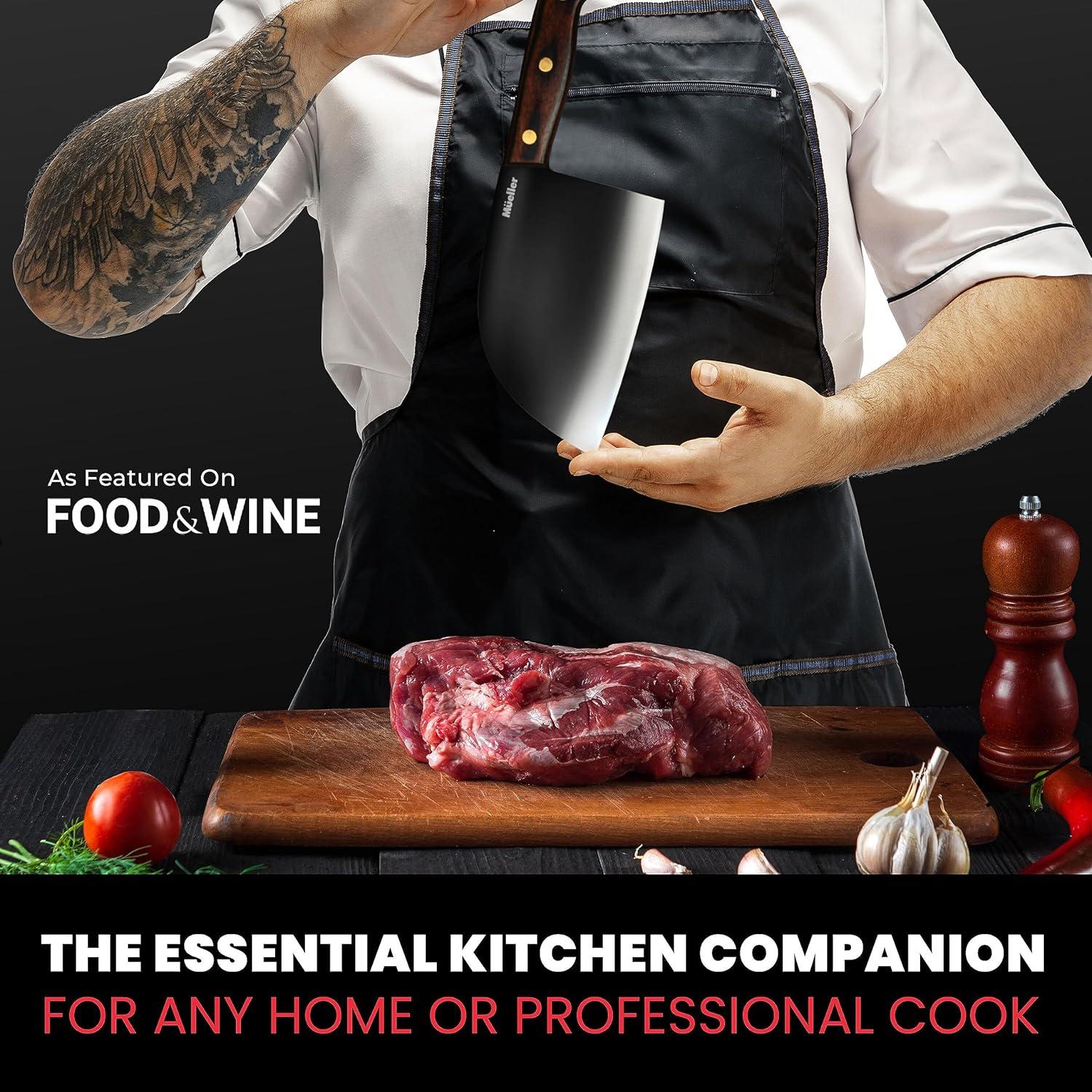 Cuchillo de Carnicero Forjado Mueller 17 cm Acero Alto Carbono