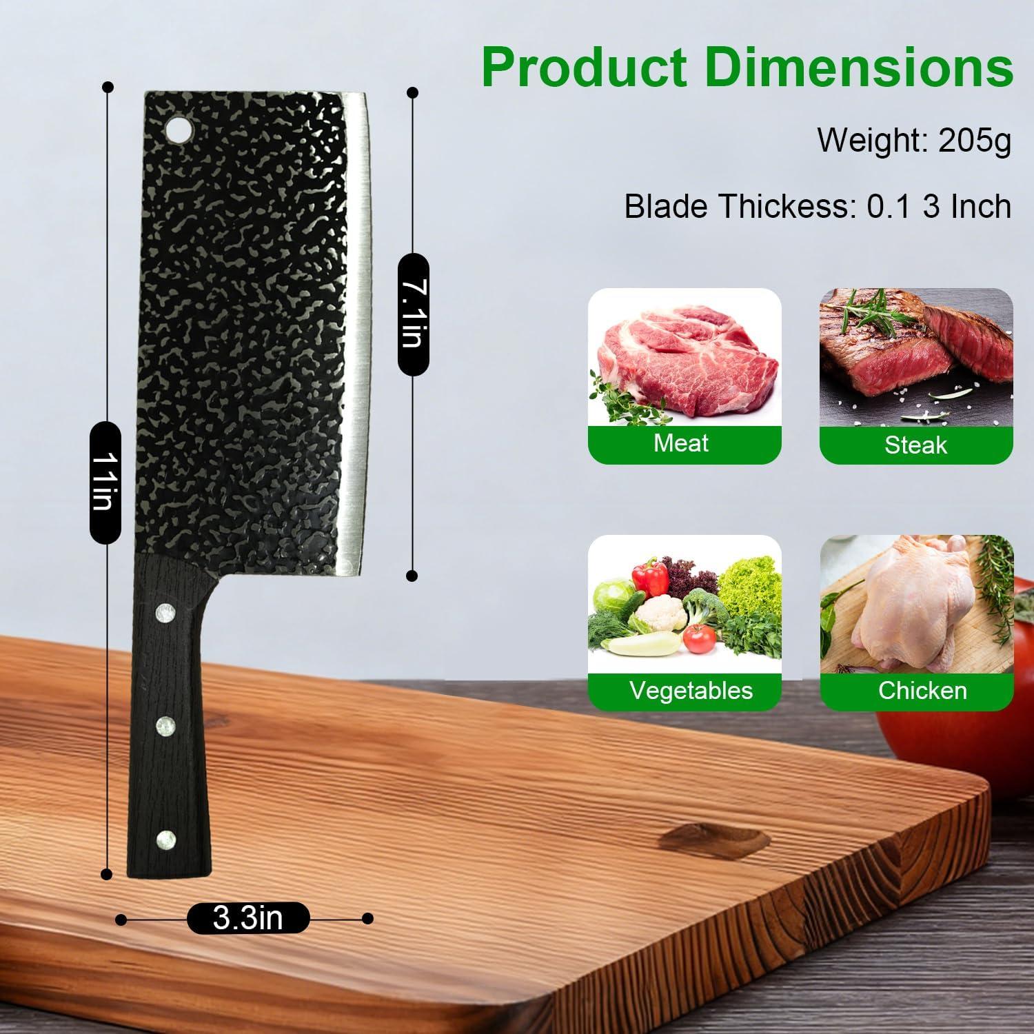 Cuchillo de Chef Rliguanrui 18 cm Acero Inoxidable Mango Cómodo