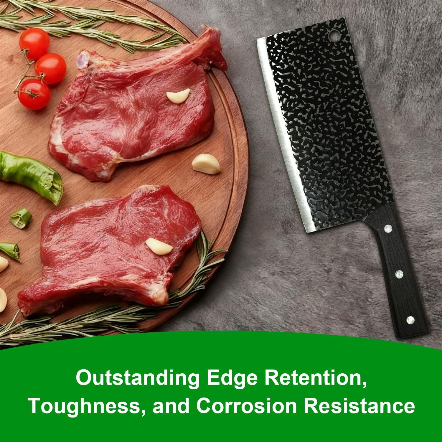 Cuchillo de Chef Rliguanrui 18 cm Acero Inoxidable Mango Cómodo