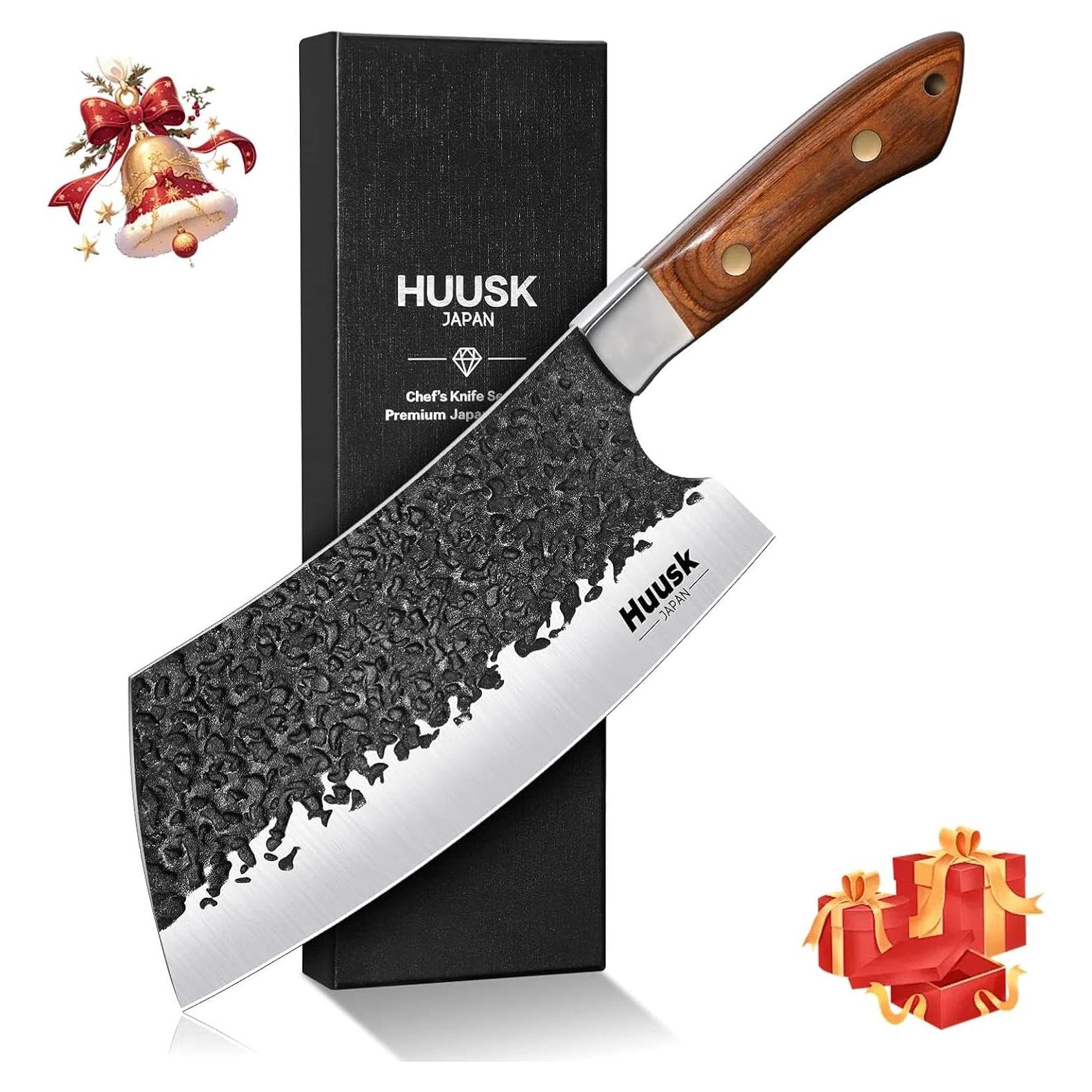 Cuchillo Cleaver Huusk 17.78 cm Acero Al Carbono para BBQ