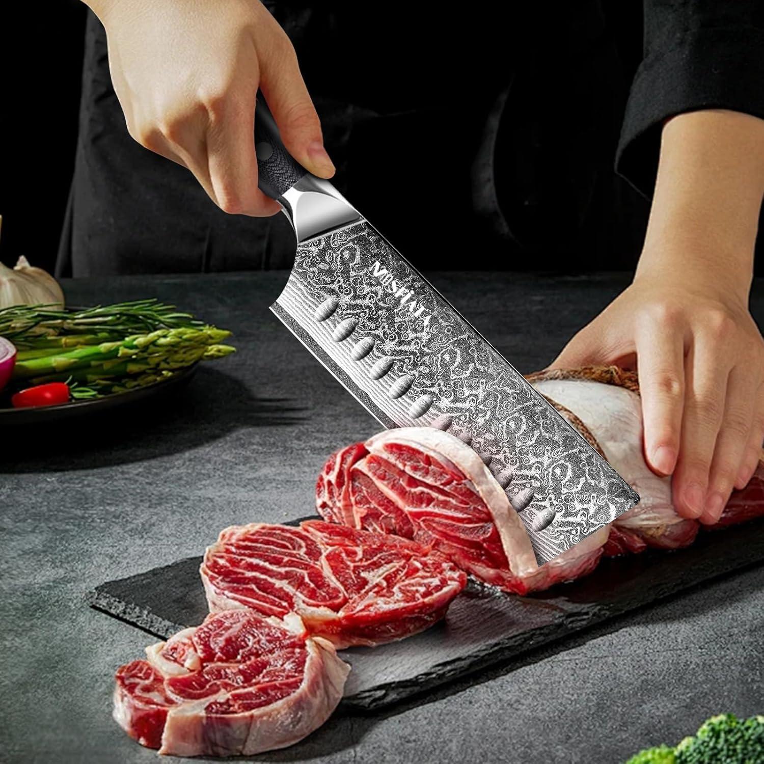 Cuchillo Nakiri MOSFiATA 18 cm Damasco VG-10 Mango Ergonómico