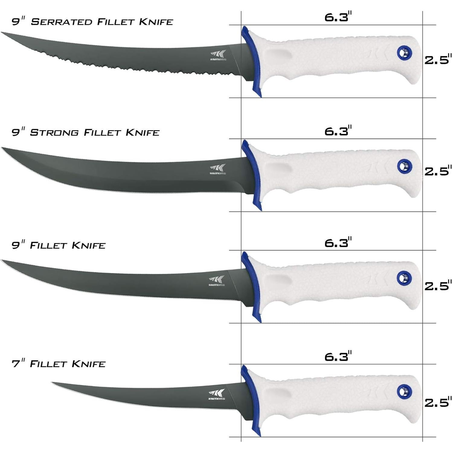 Cuchillo de Filete KastKing Spartacus 22.86 cm Acero Inoxidable