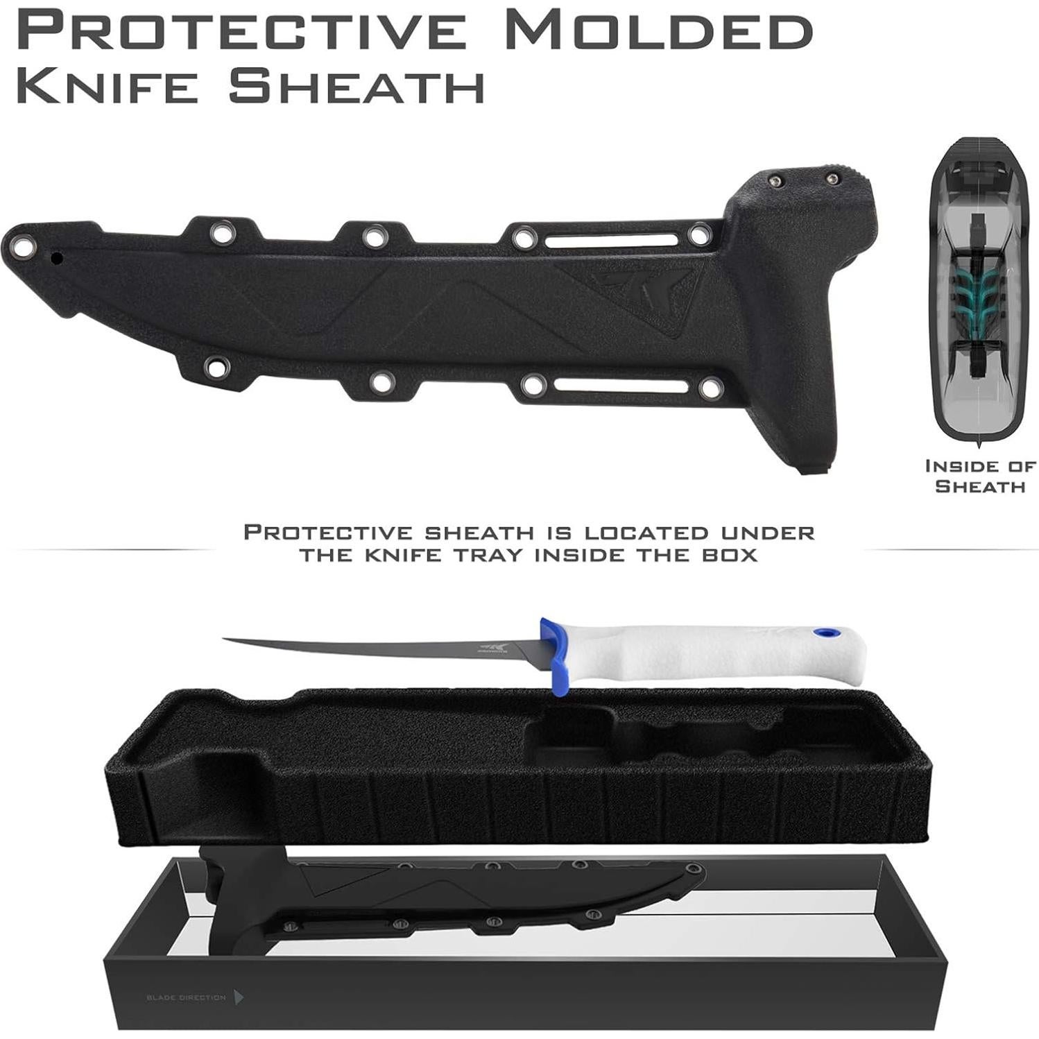 Cuchillo de Filete KastKing Spartacus 22.86 cm Acero Inoxidable