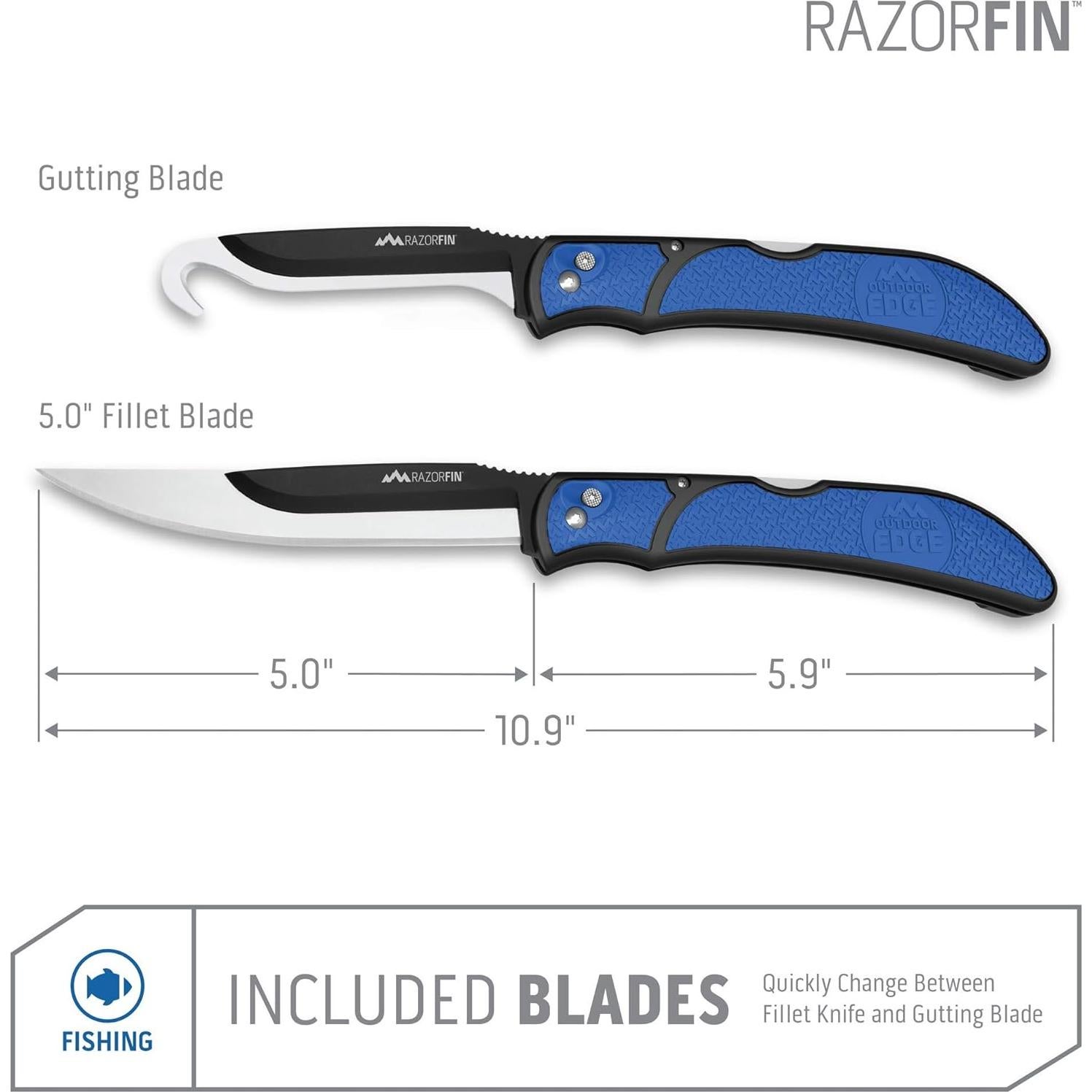 Cuchillo de Filete Plegable Outdoor Edge Razor-Fin 5"