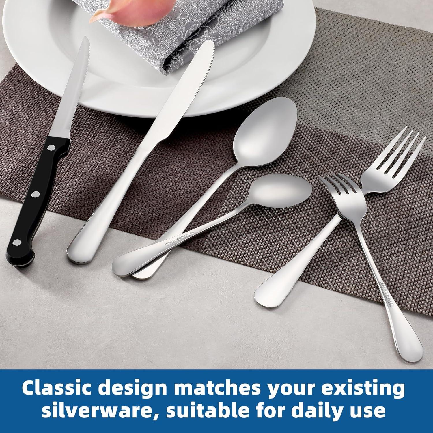 Juego de cuchillos para carne WISKEMA 8 piezas acero inoxidable