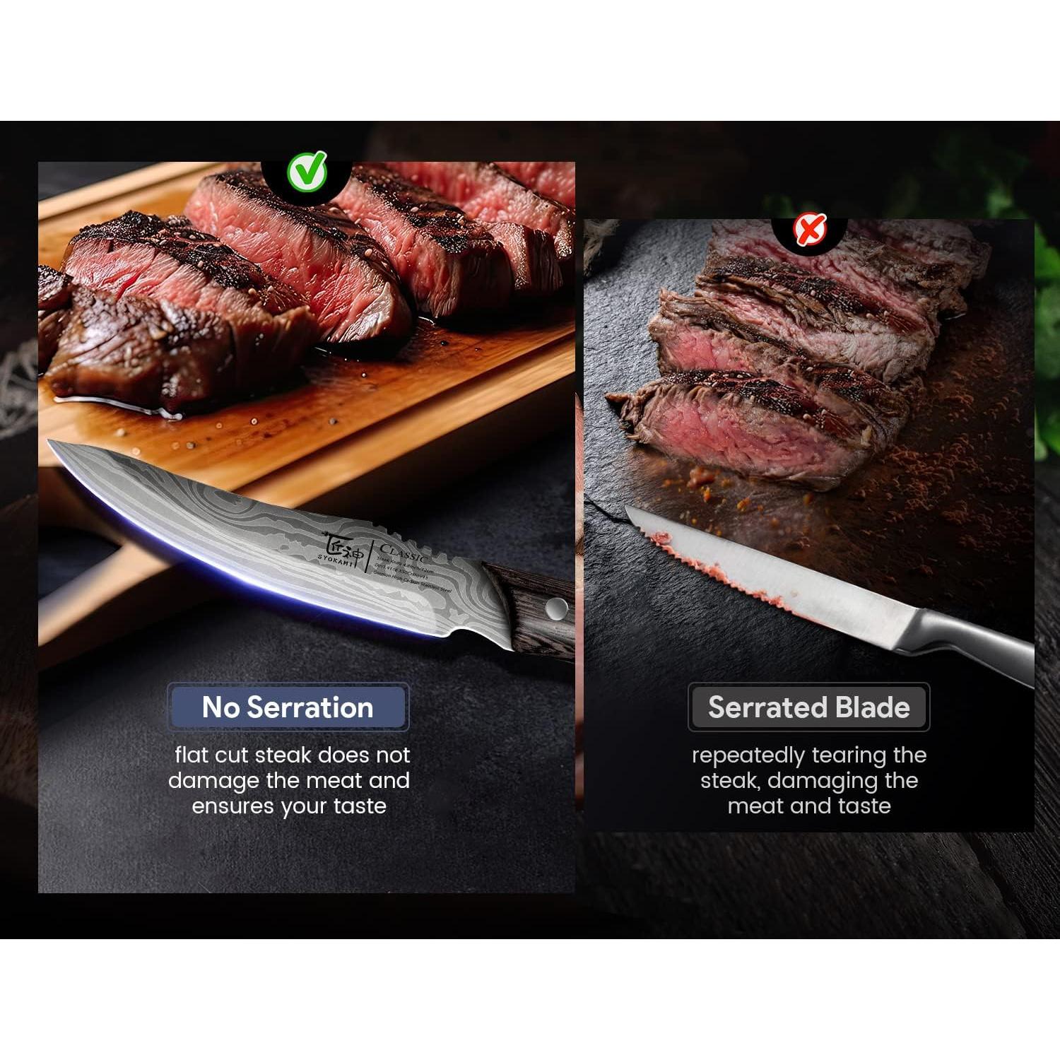 Juego de cuchillos para carne SYOKAMI - 2 piezas, acero inoxidable