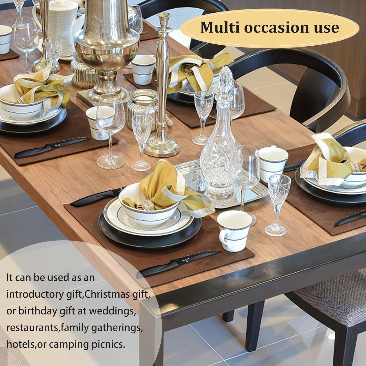 Juego de cuchillos para carne Targzier 4 piezas acero inoxidable