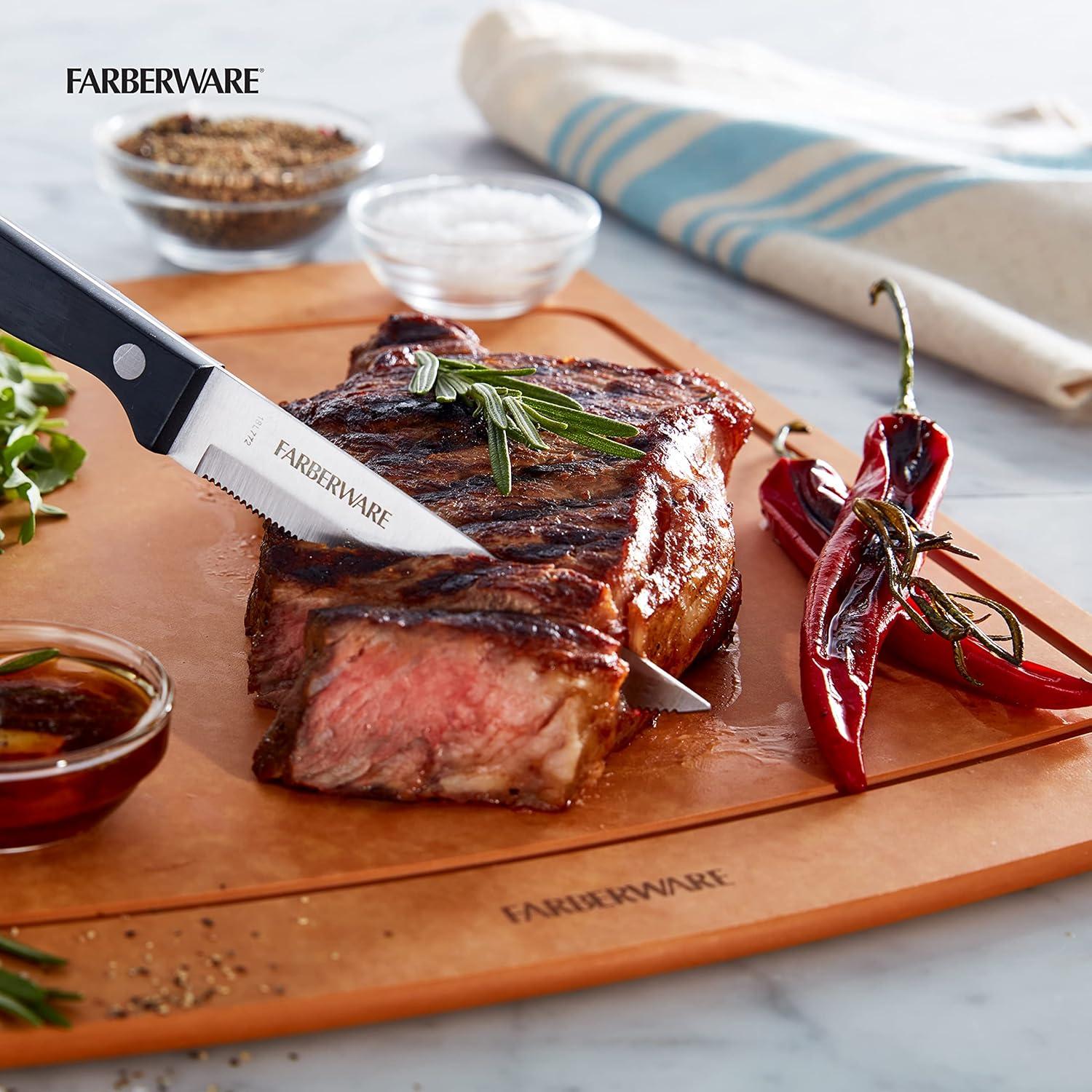 Conjunto de cuchillos de carne Farberware 4 piezas acero inoxidable