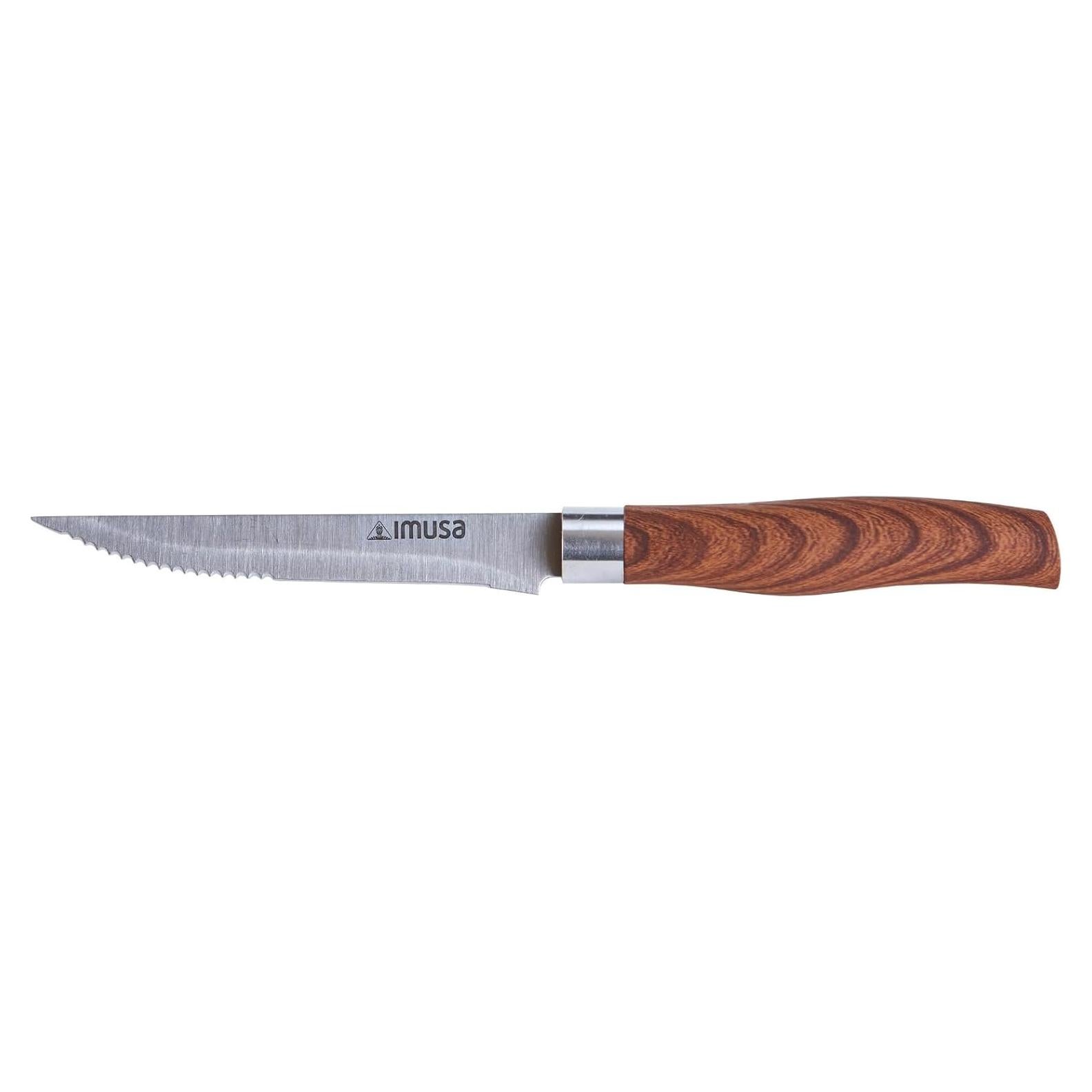 Cuchillo de Carne Imusa 11.43 cm Acero Inoxidable Mango Madera