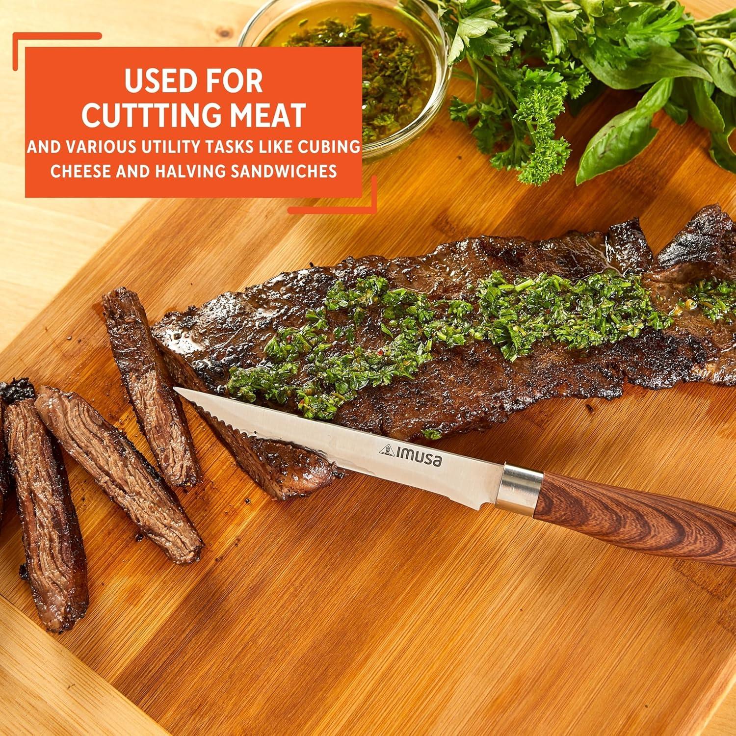 Cuchillo de Carne Imusa 11.43 cm Acero Inoxidable Mango Madera