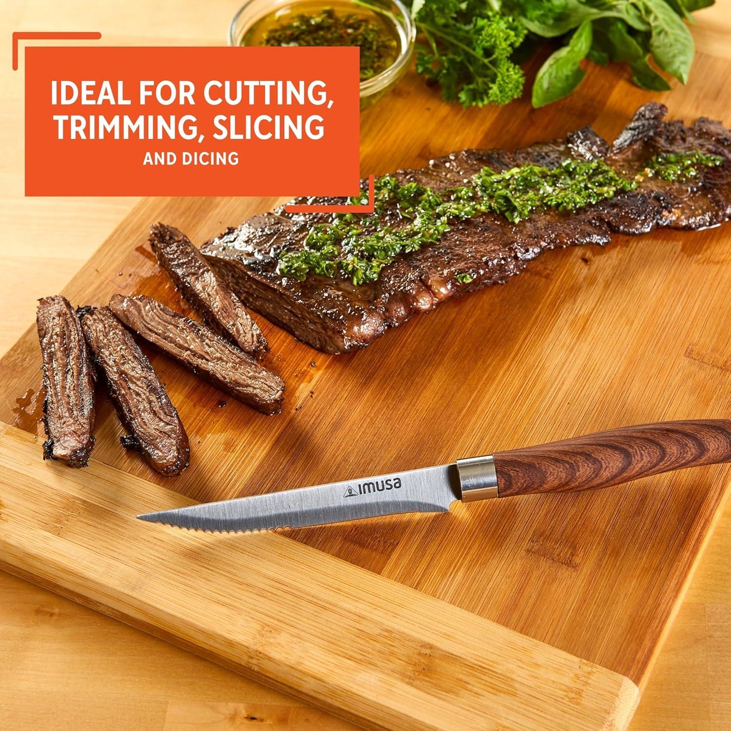 Cuchillo de Carne Imusa 11.43 cm Acero Inoxidable Mango Madera