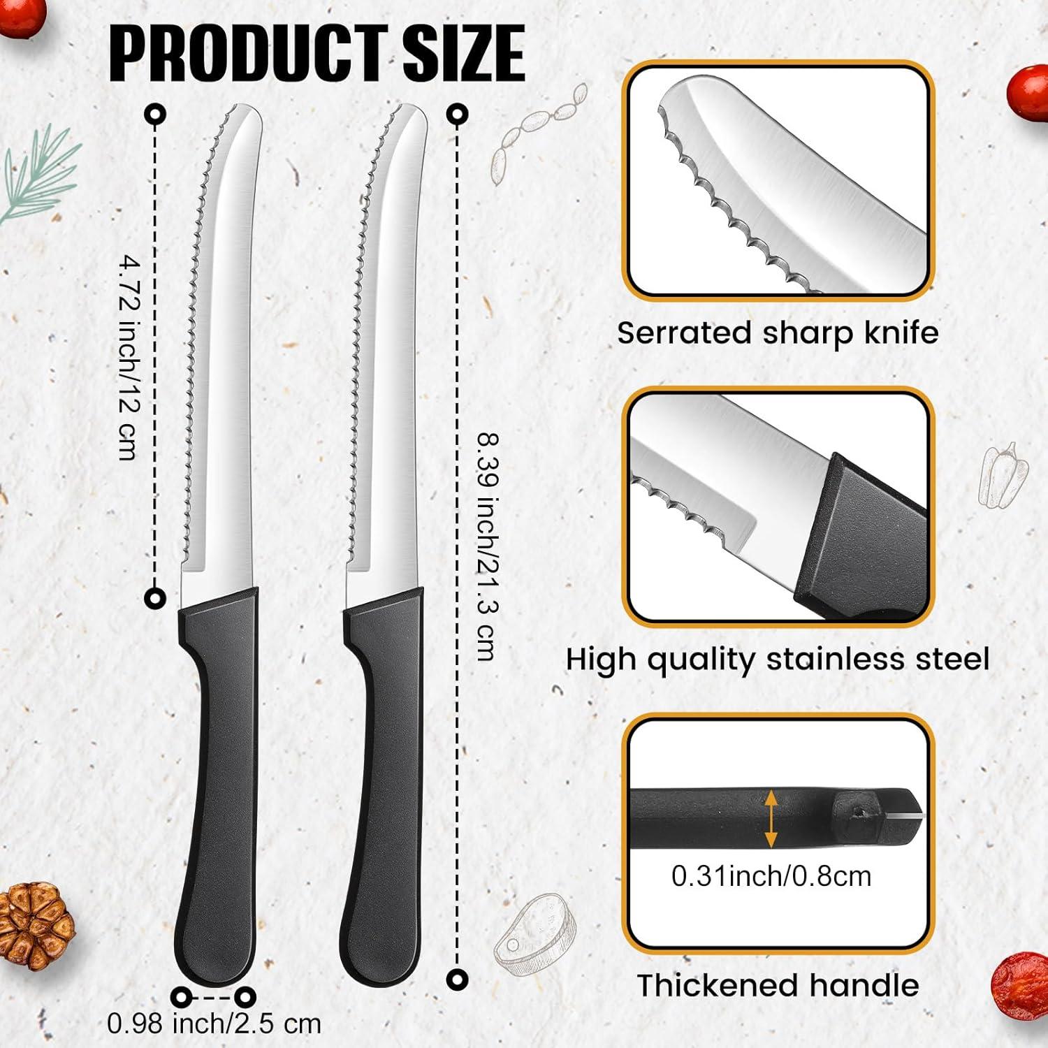 Cuchillos de Carne Serrados Zhehao - 30 Piezas Acero Inoxidable 21.3 cm