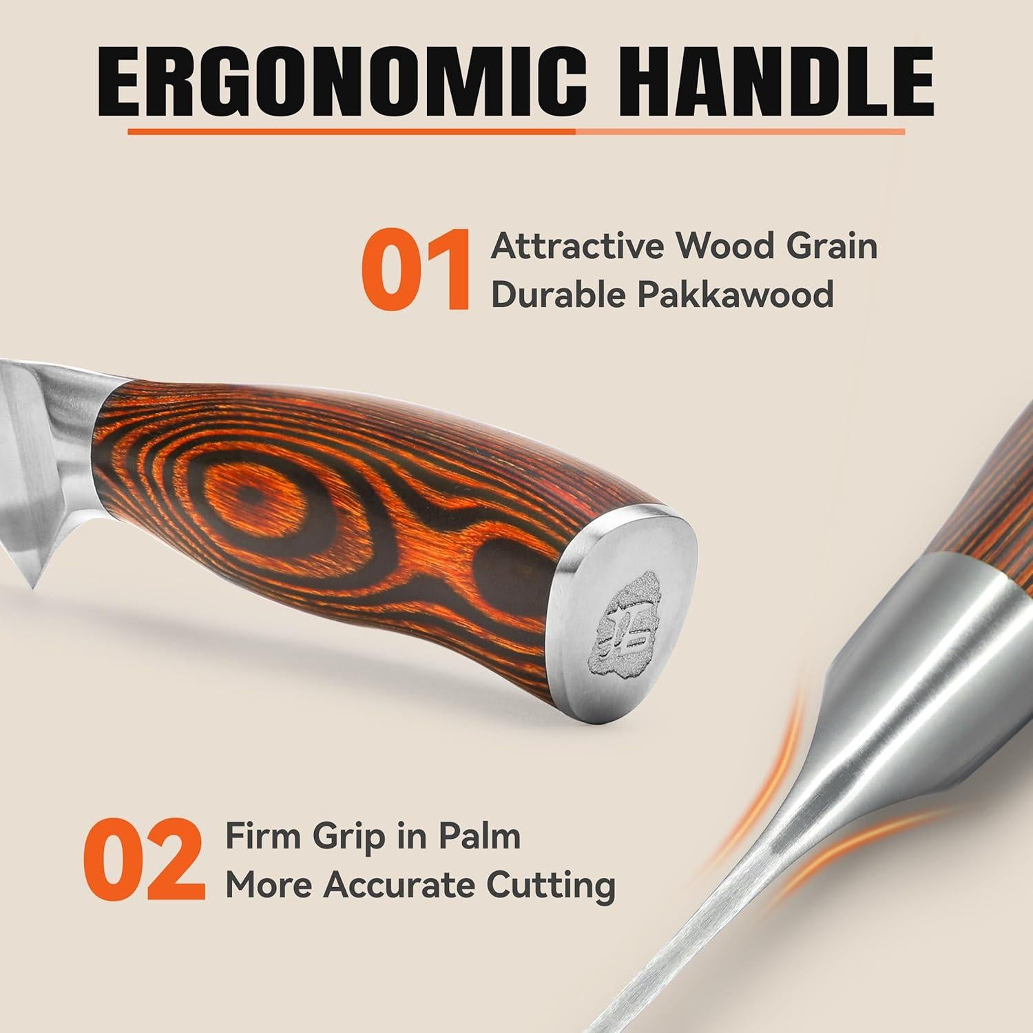 Cuchillo de Pelar TUO 6.35 cm Acero Inoxidable Ergonómico