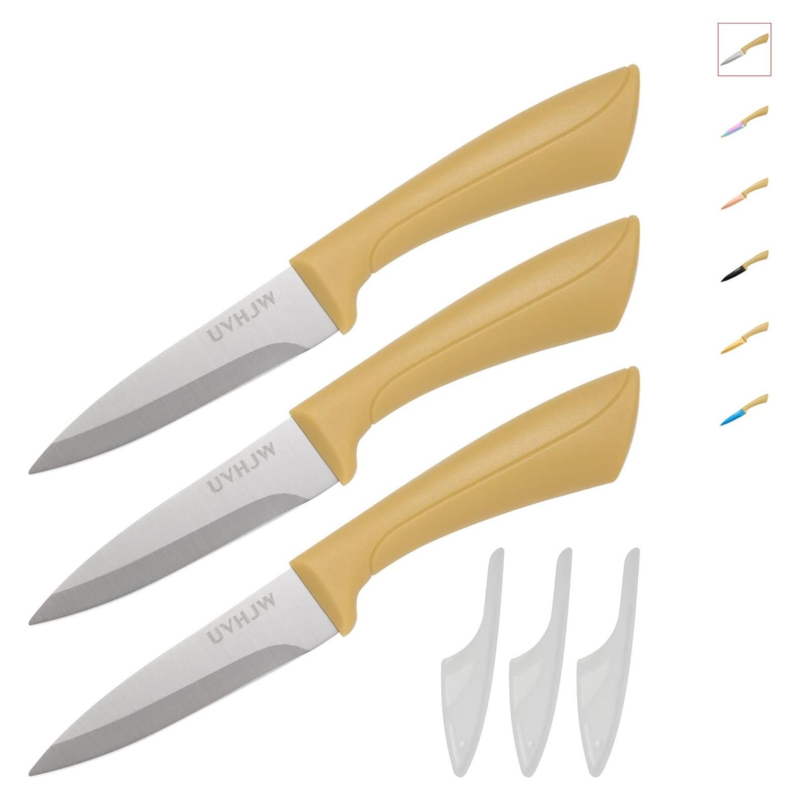 Juego de 3 cuchillos de pelar UVHJW - Acero inoxidable 8.9 cm