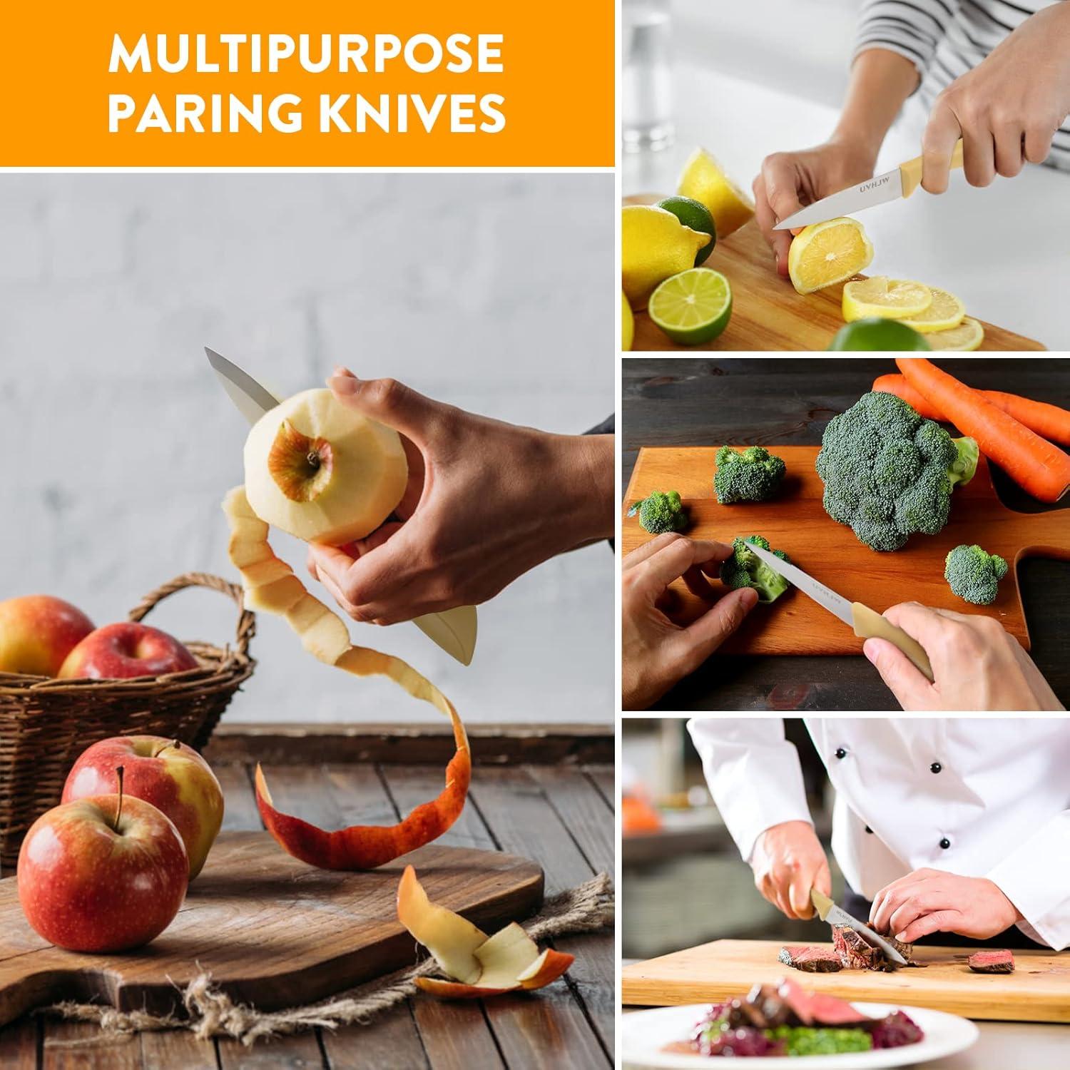 Juego de 3 cuchillos de pelar UVHJW - Acero inoxidable 8.9 cm