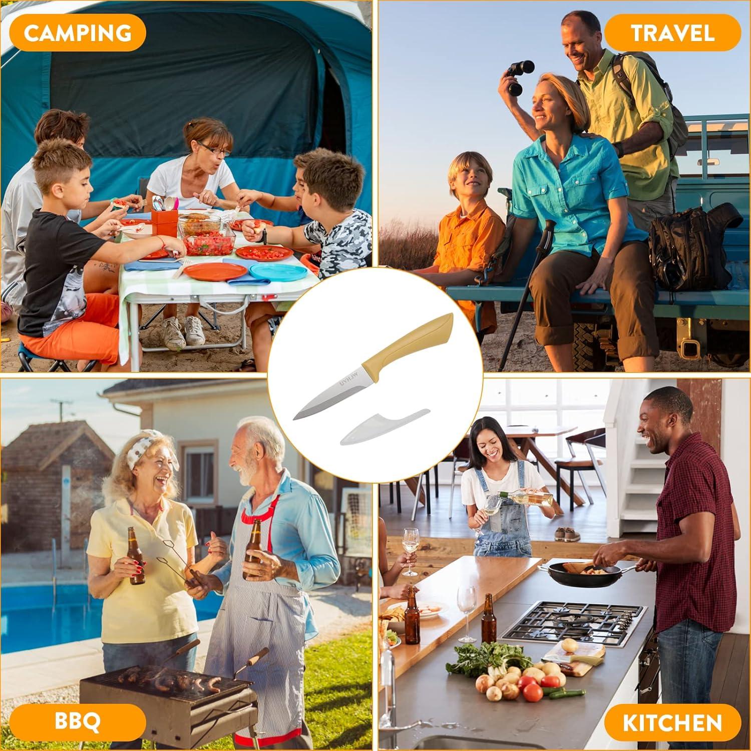 Juego de 3 cuchillos de pelar UVHJW - Acero inoxidable 8.9 cm