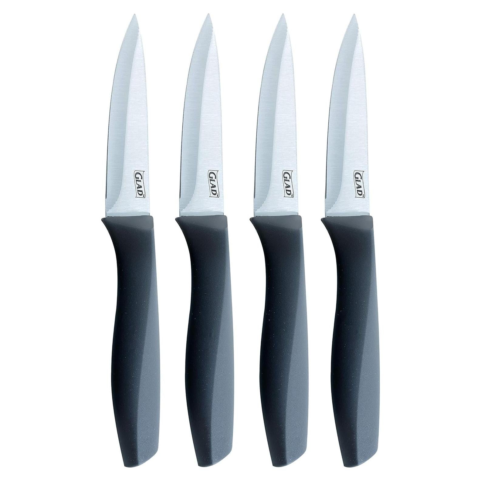 Juego de Cuchillos de Pelar Glad 4 Piezas Acero Inoxidable 8.9 cm