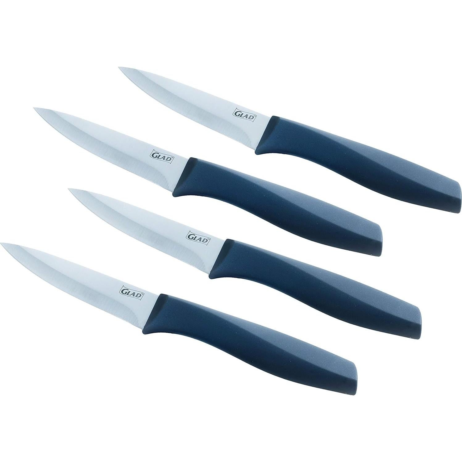 Juego de Cuchillos de Pelar Glad 4 Piezas Acero Inoxidable 8.9 cm