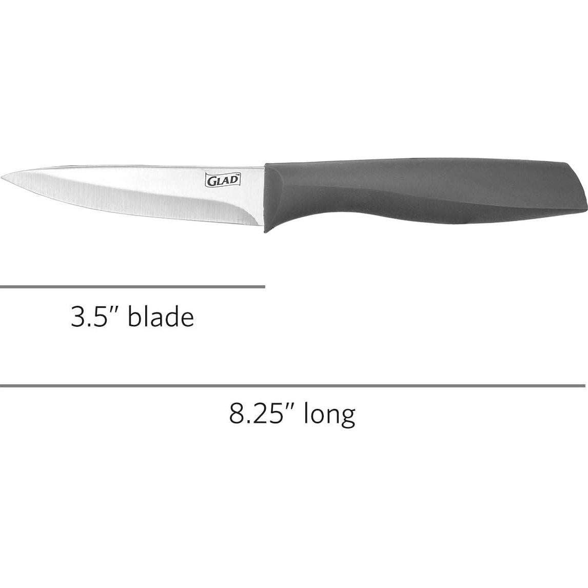 Juego de Cuchillos de Pelar Glad 4 Piezas Acero Inoxidable 8.9 cm
