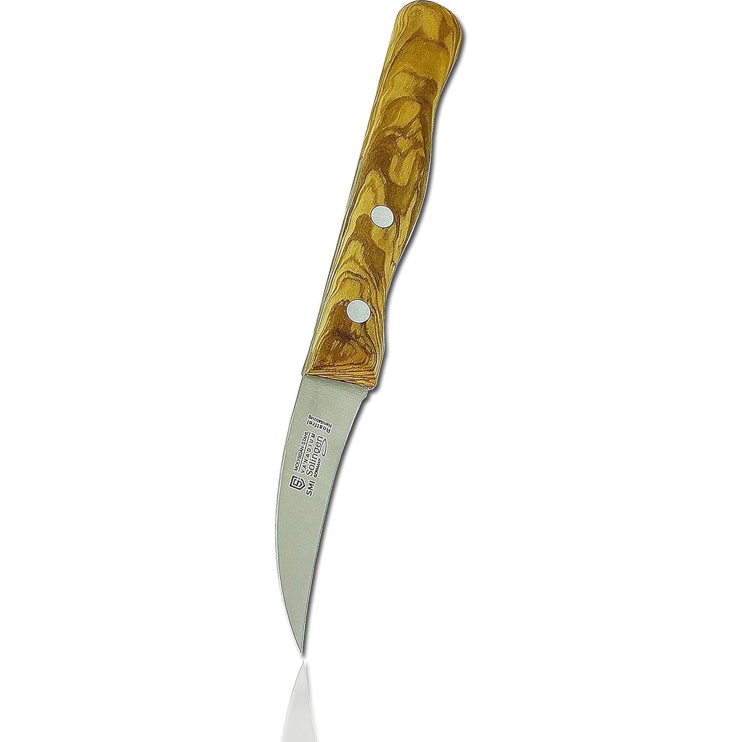 Cuchillo de Pelar SMI Pico de Pájaro 6 cm Mango Madera Olivo