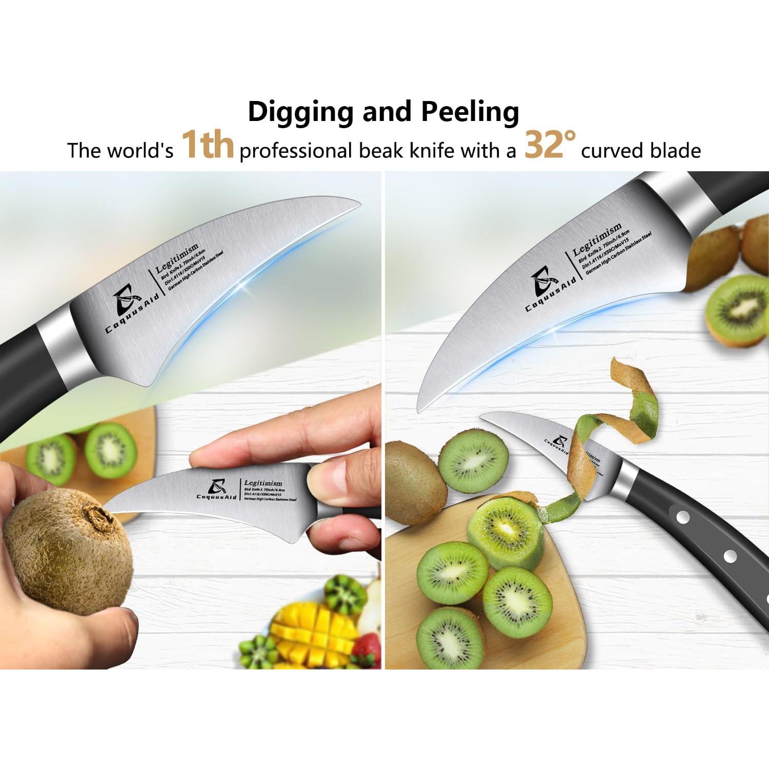 Juego de cuchillos de pelar CoquusAid 2PCS acero inoxidable