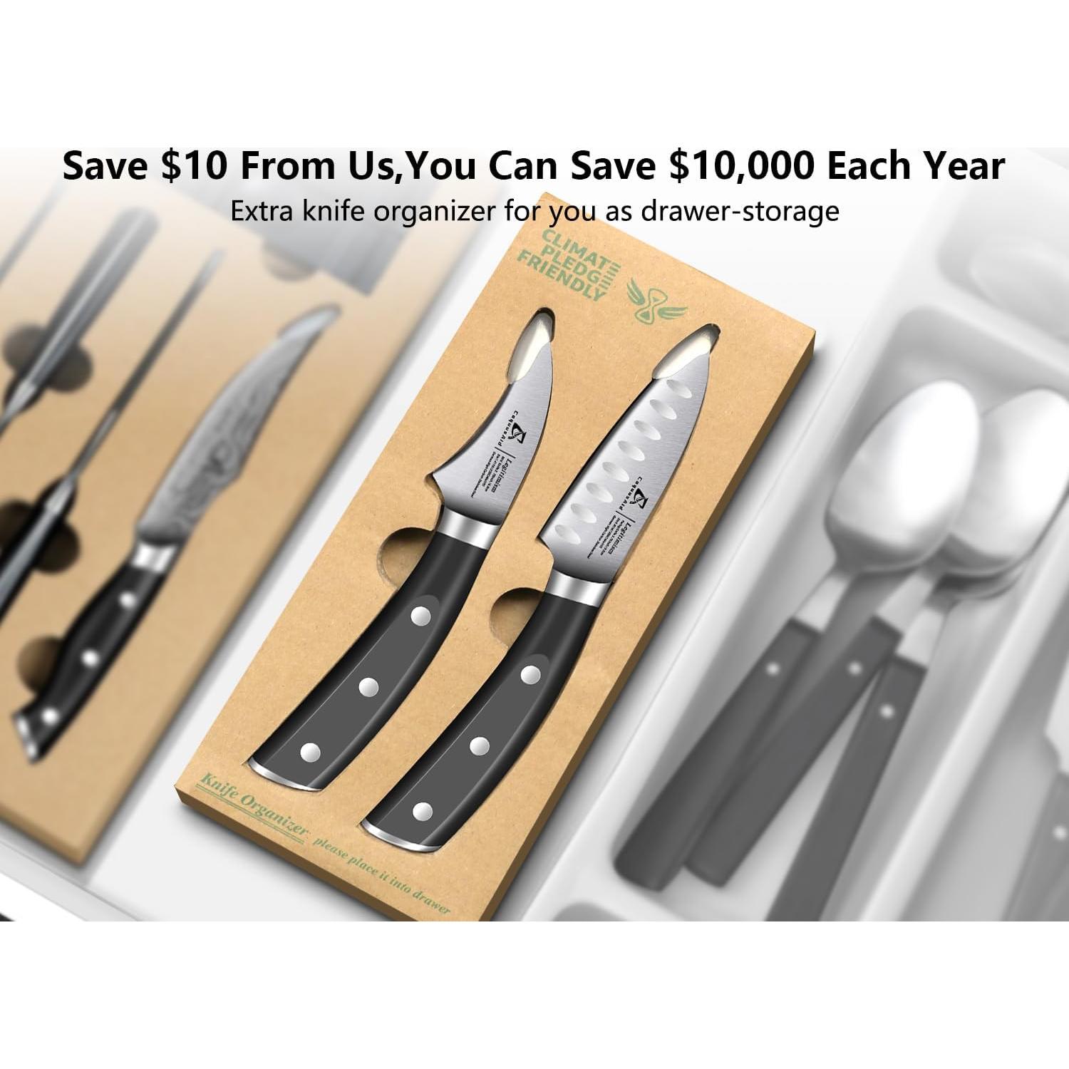 Juego de cuchillos de pelar CoquusAid 2PCS acero inoxidable