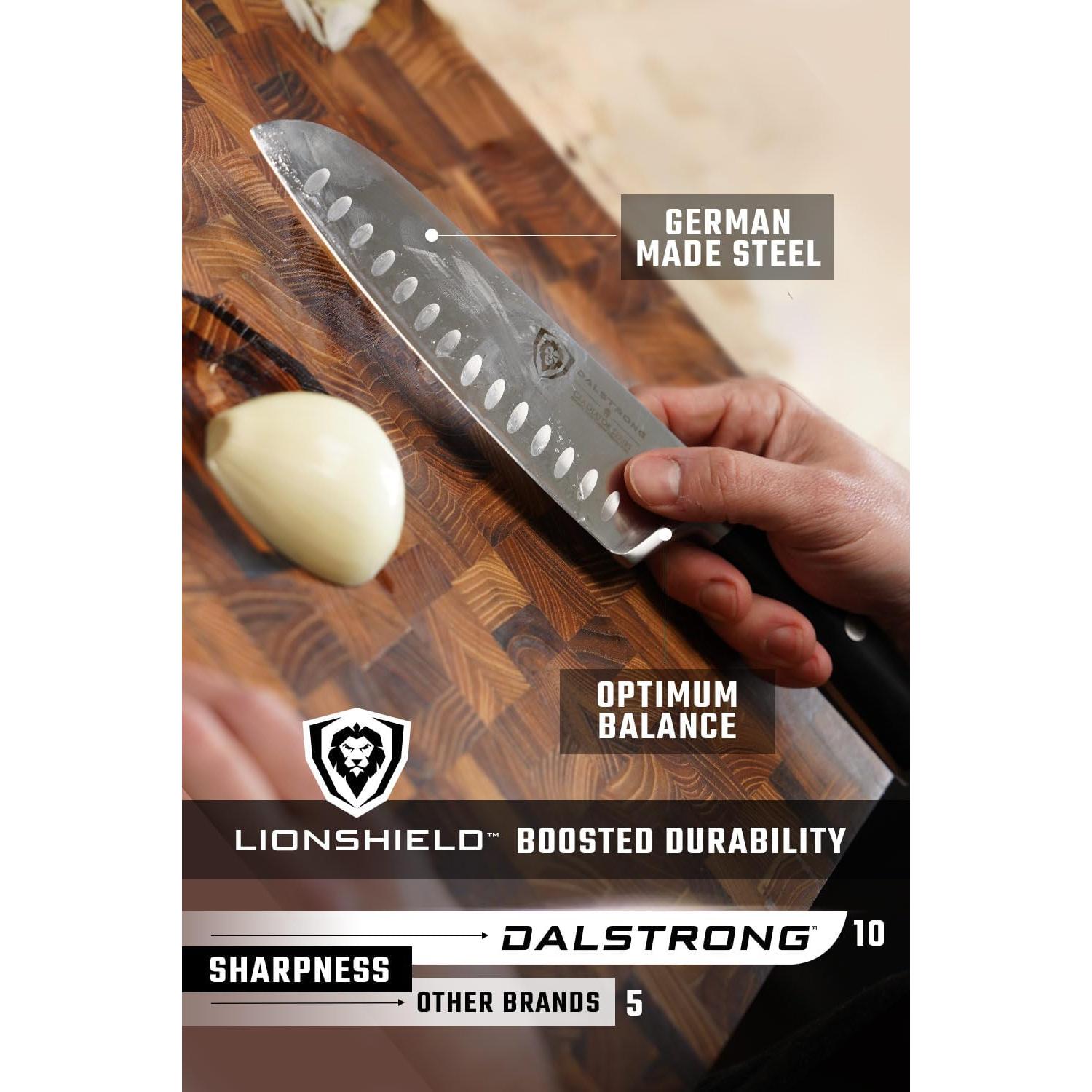 Cuchillo Santoku Dalstrong 18 cm - Acero Alemán - Funda Incluida