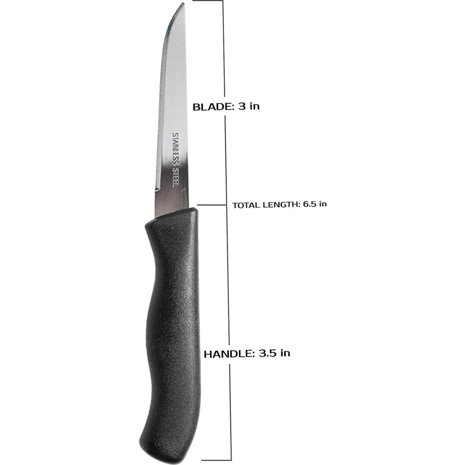 Set de 12 Cuchillos de Pelar Brenium, Acero Inoxidable, 7.62 cm