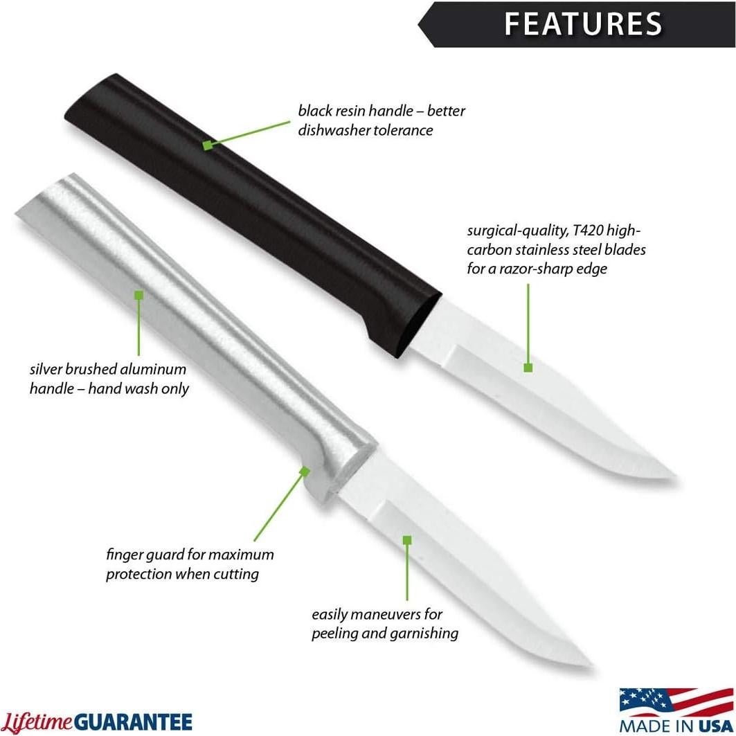 Cuchillo de Pelar RADA R102, 6.35 cm Hoja Acero Inoxidable, 2 Piezas