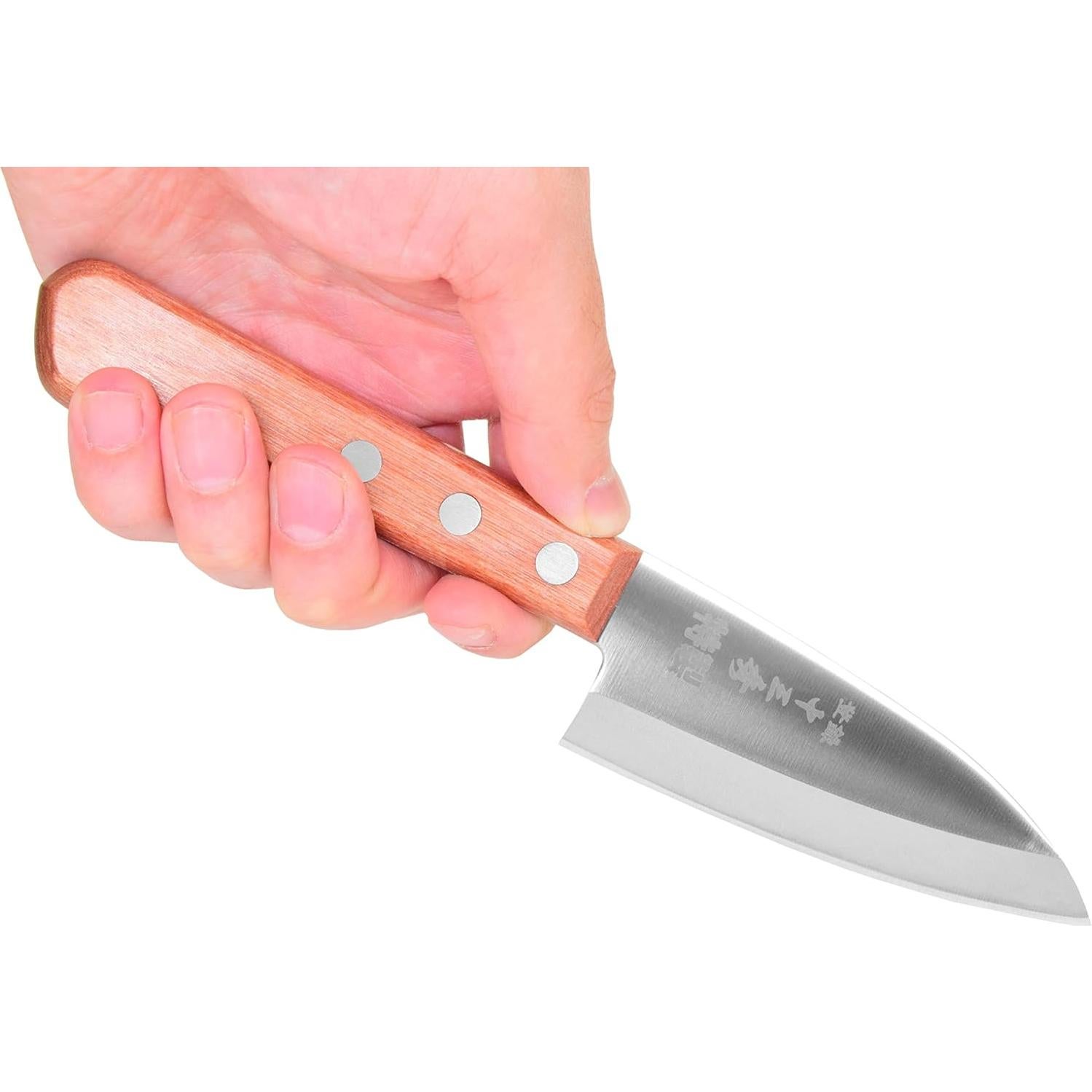 Cuchillo Deba Pequeño Tomihide 95 mm Acero Inoxidable Madera