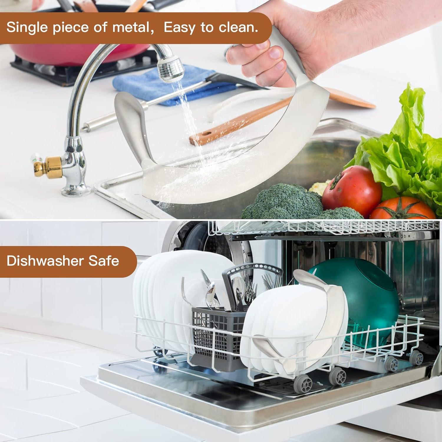 Cuchillo Mezzaluna ROQILA 22 cm Acero Inoxidable Afilado