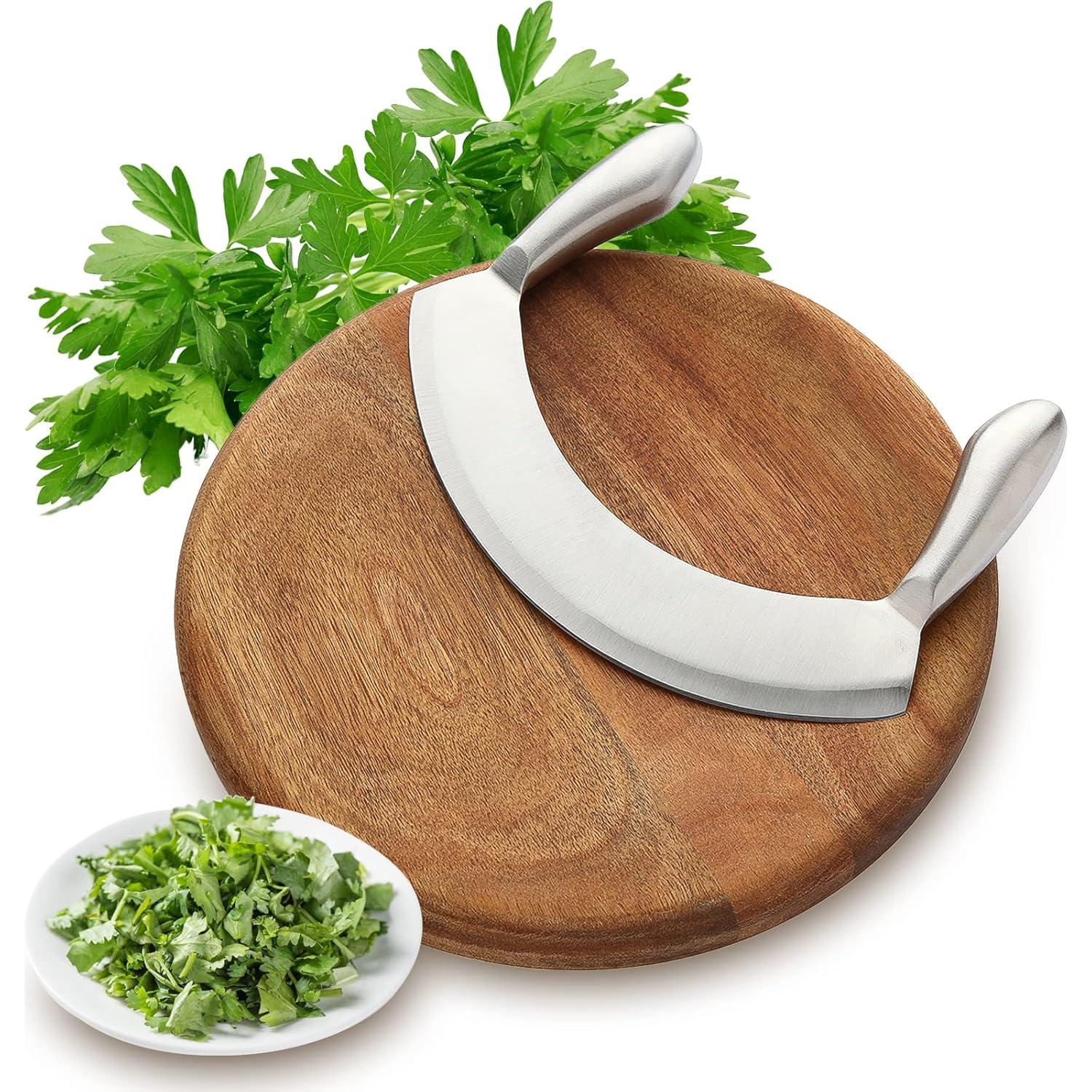 Cuchillo Mezzaluna ROQILA 22 cm Acero Inoxidable Afilado