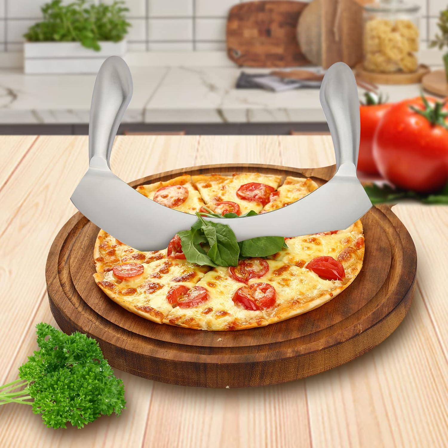 Cuchillo Mezzaluna ROQILA 22 cm Acero Inoxidable Afilado