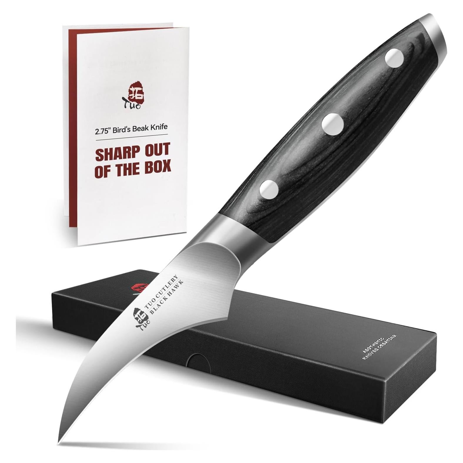 Cuchillo de Pelar TUO 7 cm Acero Inoxidable Pakkawood