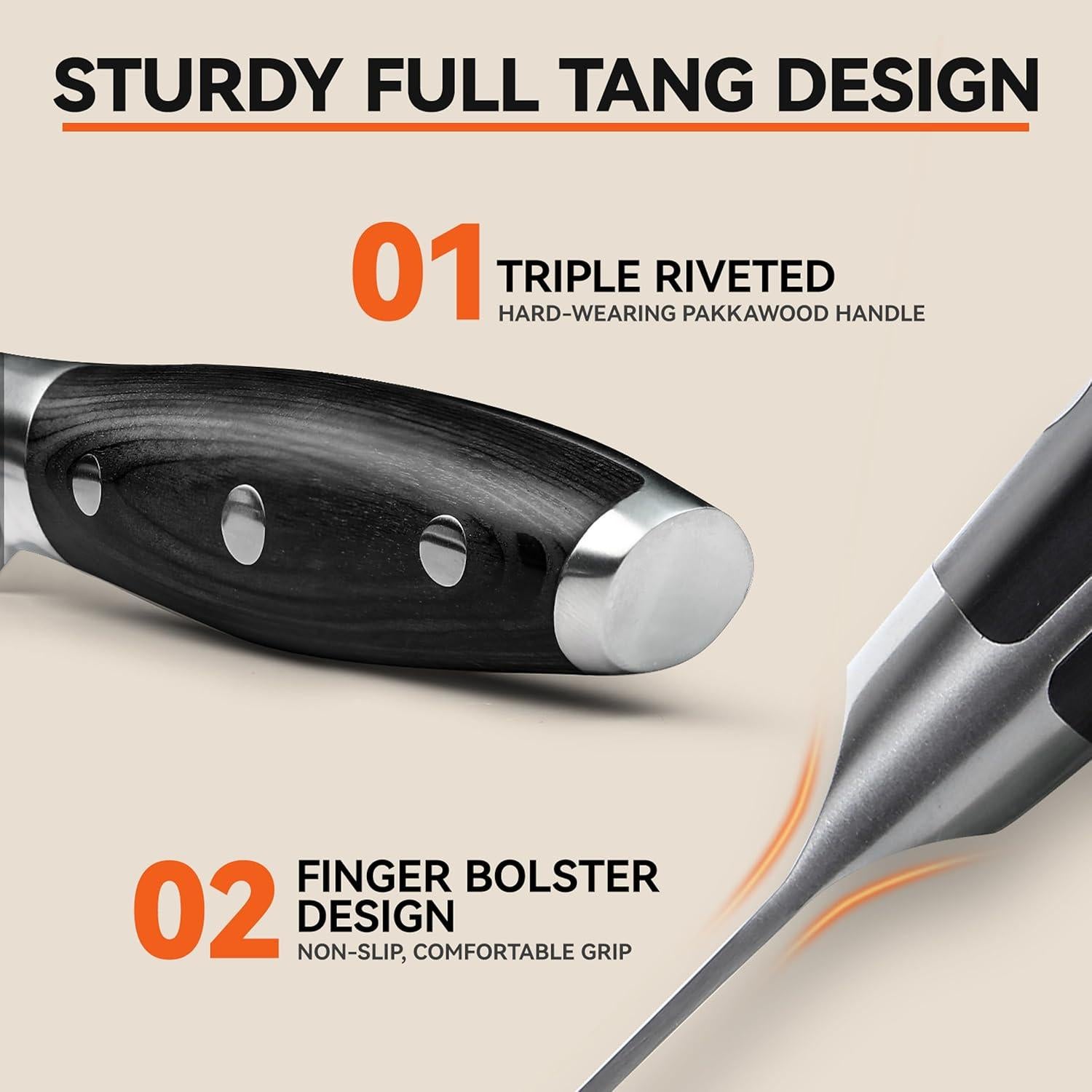 Cuchillo de Pelar TUO 7 cm Acero Inoxidable Pakkawood