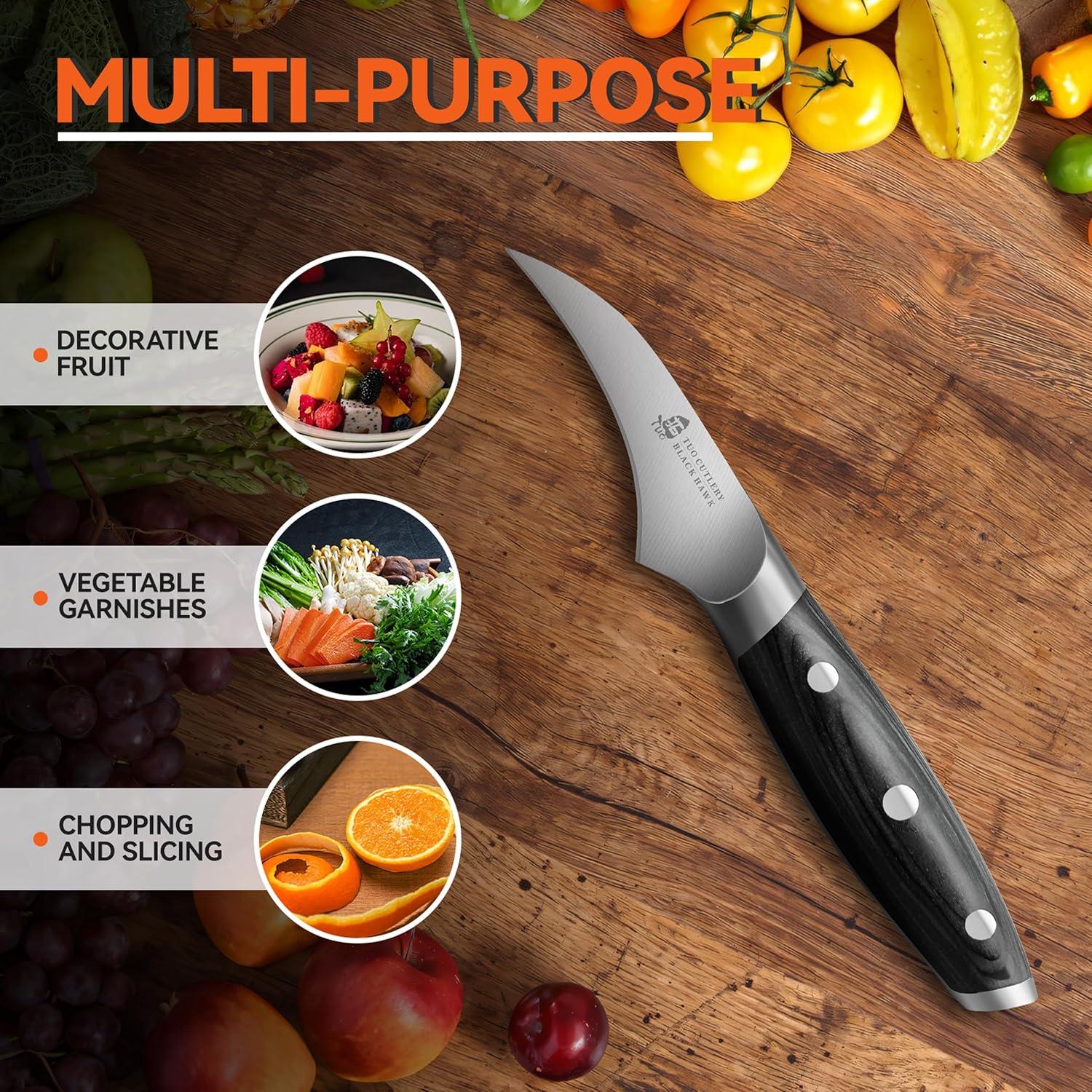 Cuchillo de Pelar TUO 7 cm Acero Inoxidable Pakkawood