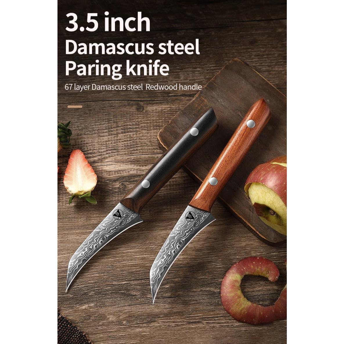 Cuchillo de Pelar ARTIDGE 3.5" Acero Damasco Mango Madera