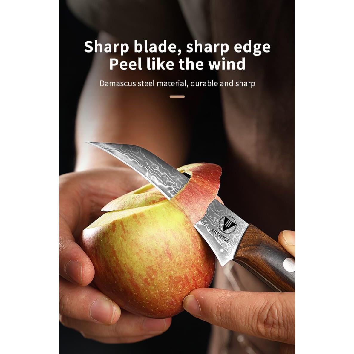 Cuchillo de Pelar ARTIDGE 3.5" Acero Damasco Mango Madera