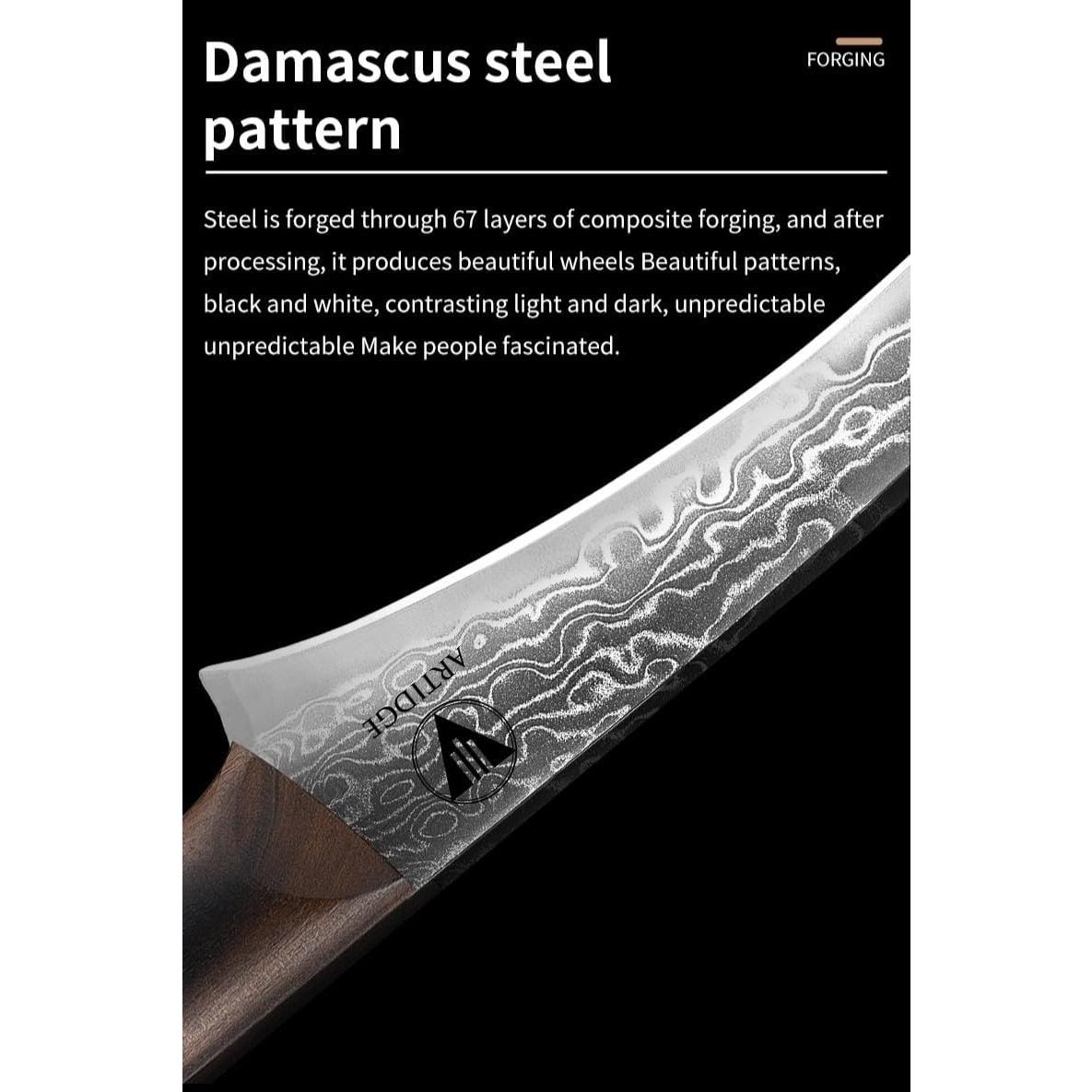 Cuchillo de Pelar ARTIDGE 3.5" Acero Damasco Mango Madera