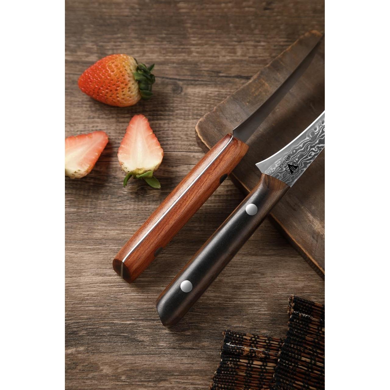 Cuchillo de Pelar ARTIDGE 3.5" Acero Damasco Mango Madera