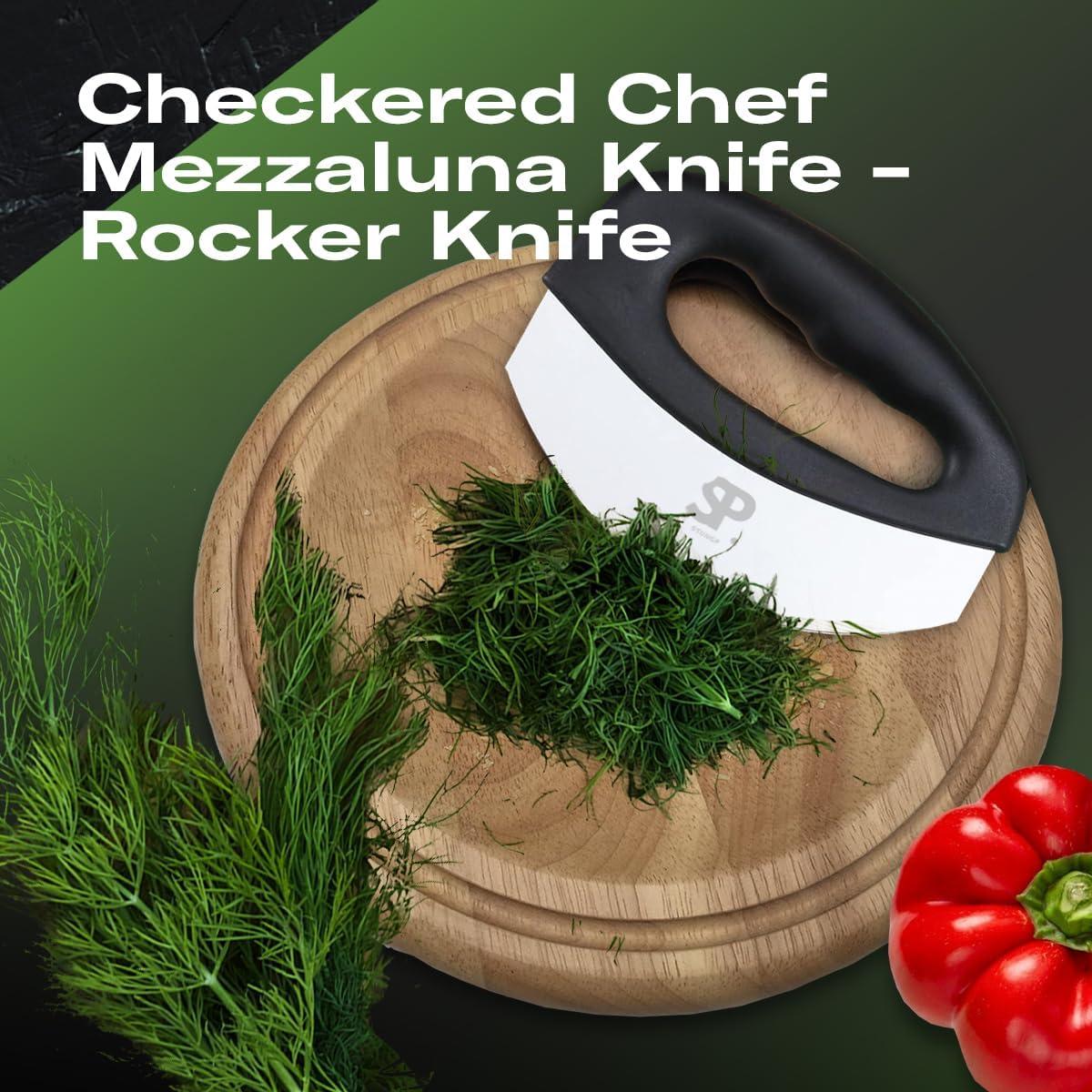 Cuchillo Mezzaluna STUNGP de Acero Inoxidable 15.24 cm