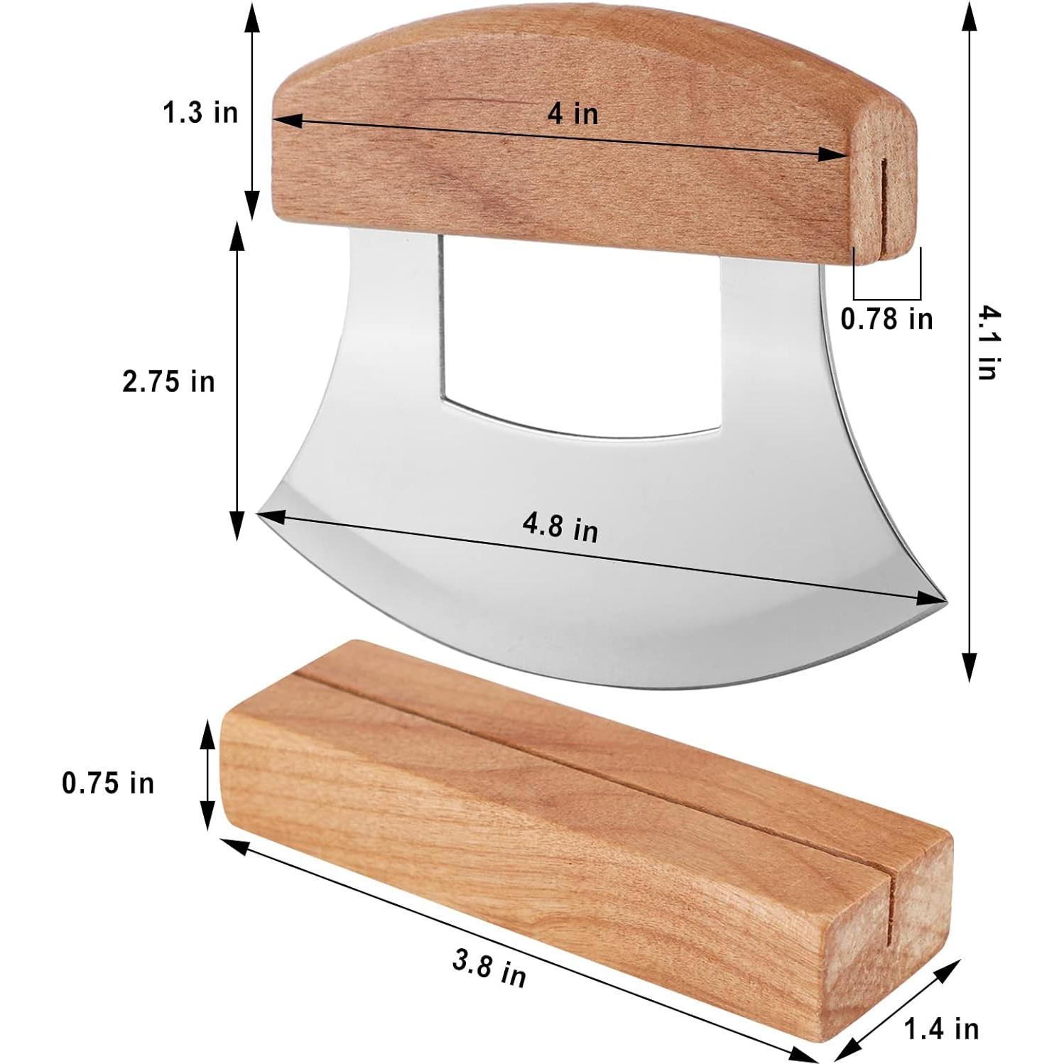 Juego de Cuchillos Mezzaluna Ulu Hanaive 10.16x12.7cm Acero Inox