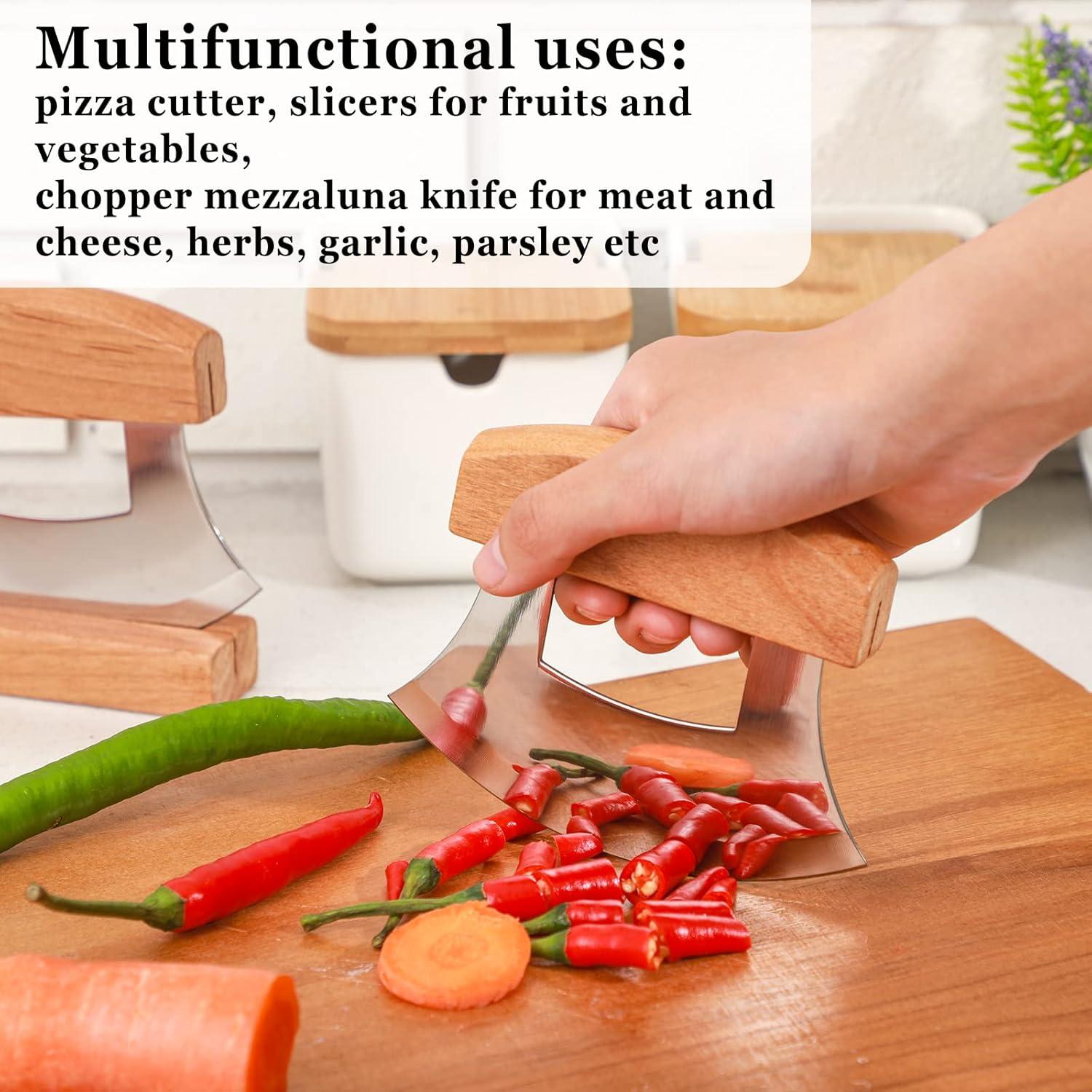 Juego de Cuchillos Mezzaluna Ulu Hanaive 10.16x12.7cm Acero Inox