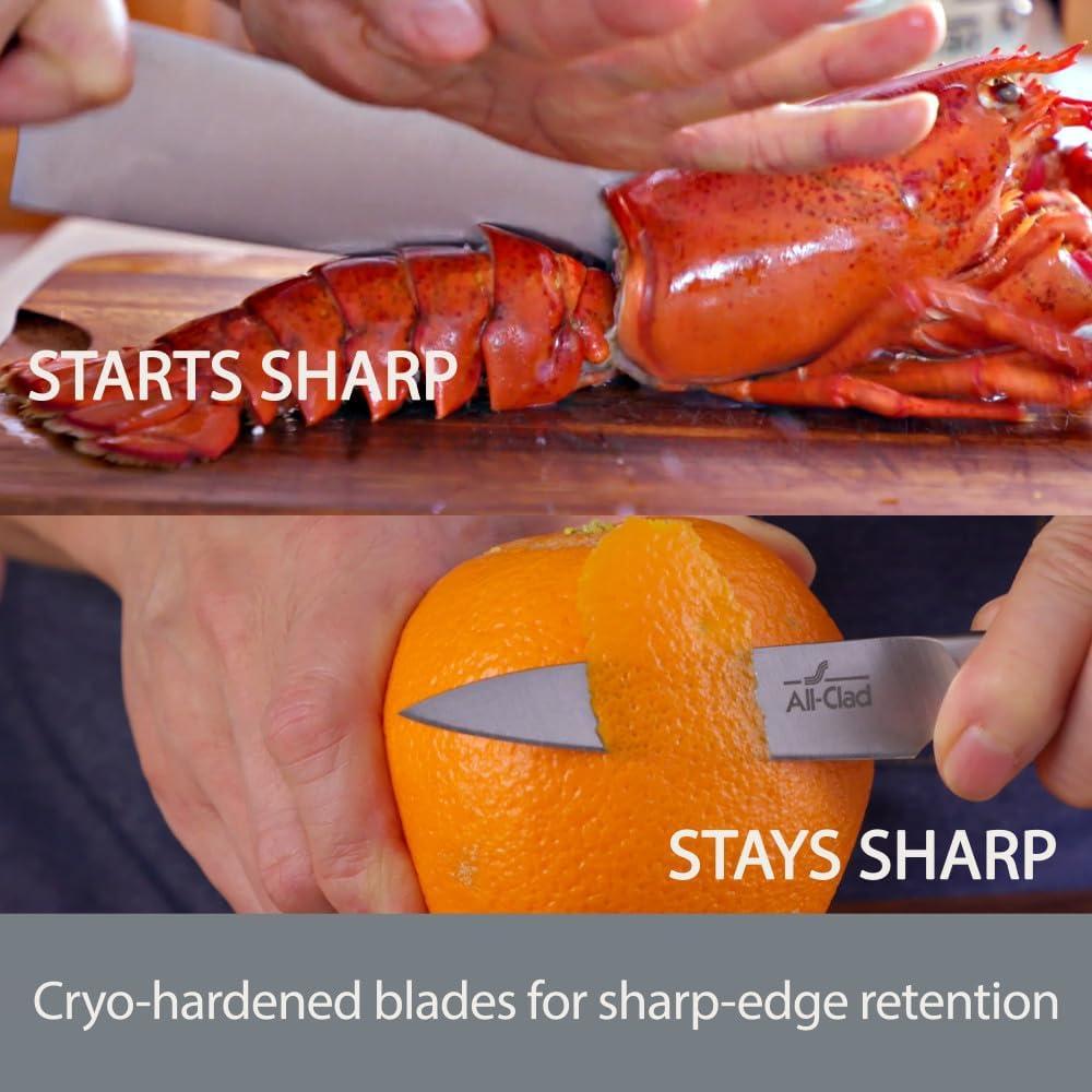 Cuchillo de Pelar Curvado All-Clad 3.5" Acero Inoxidable