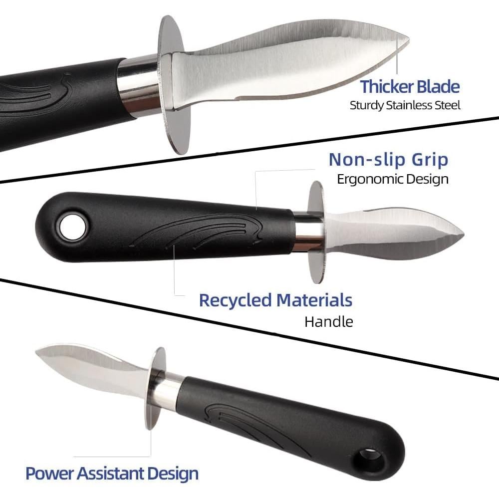 Juego de cuchillos para ostras WENDOM con guantes resistentes