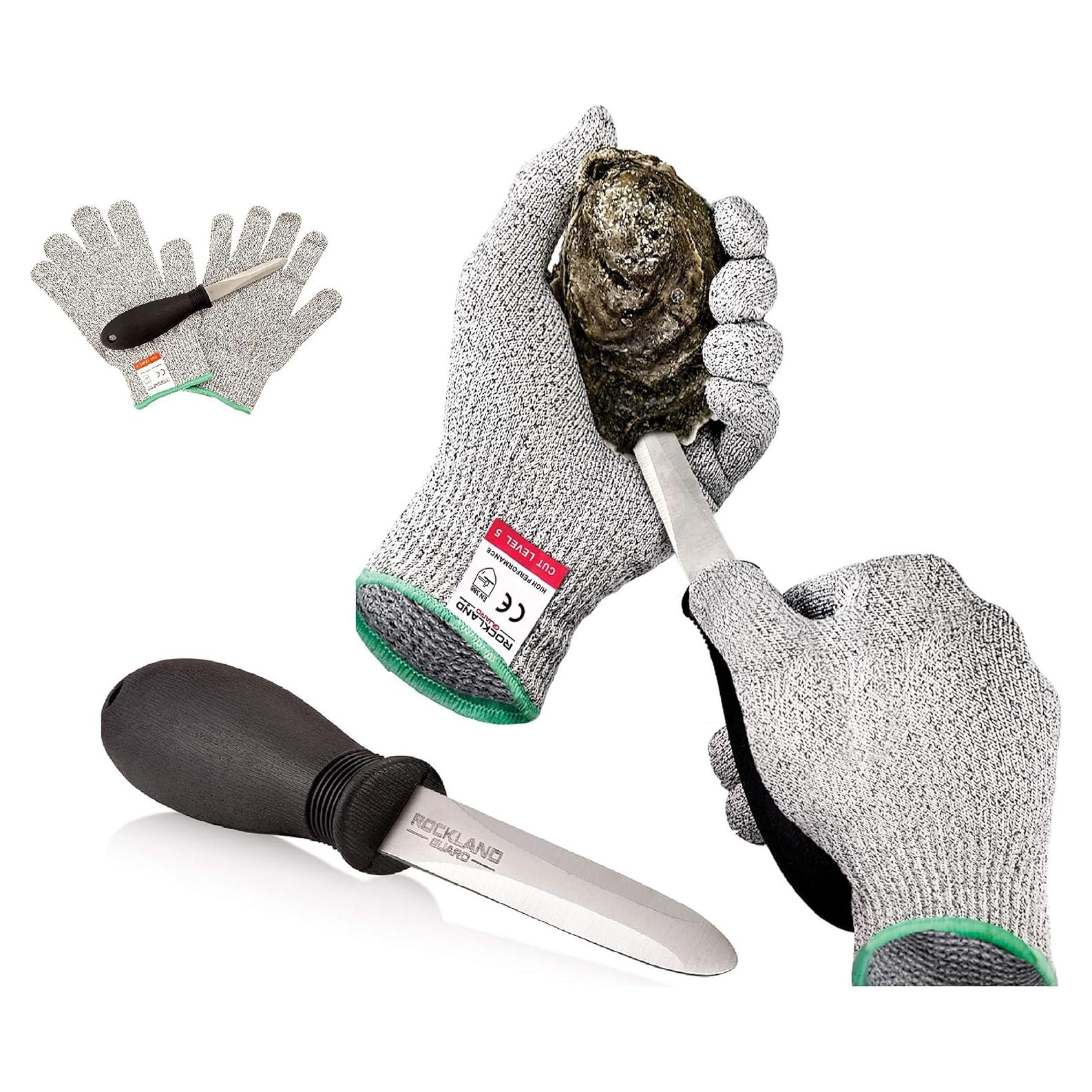 Juego de cuchillos para abrir ostras Rockland Guard - Acero inoxidable