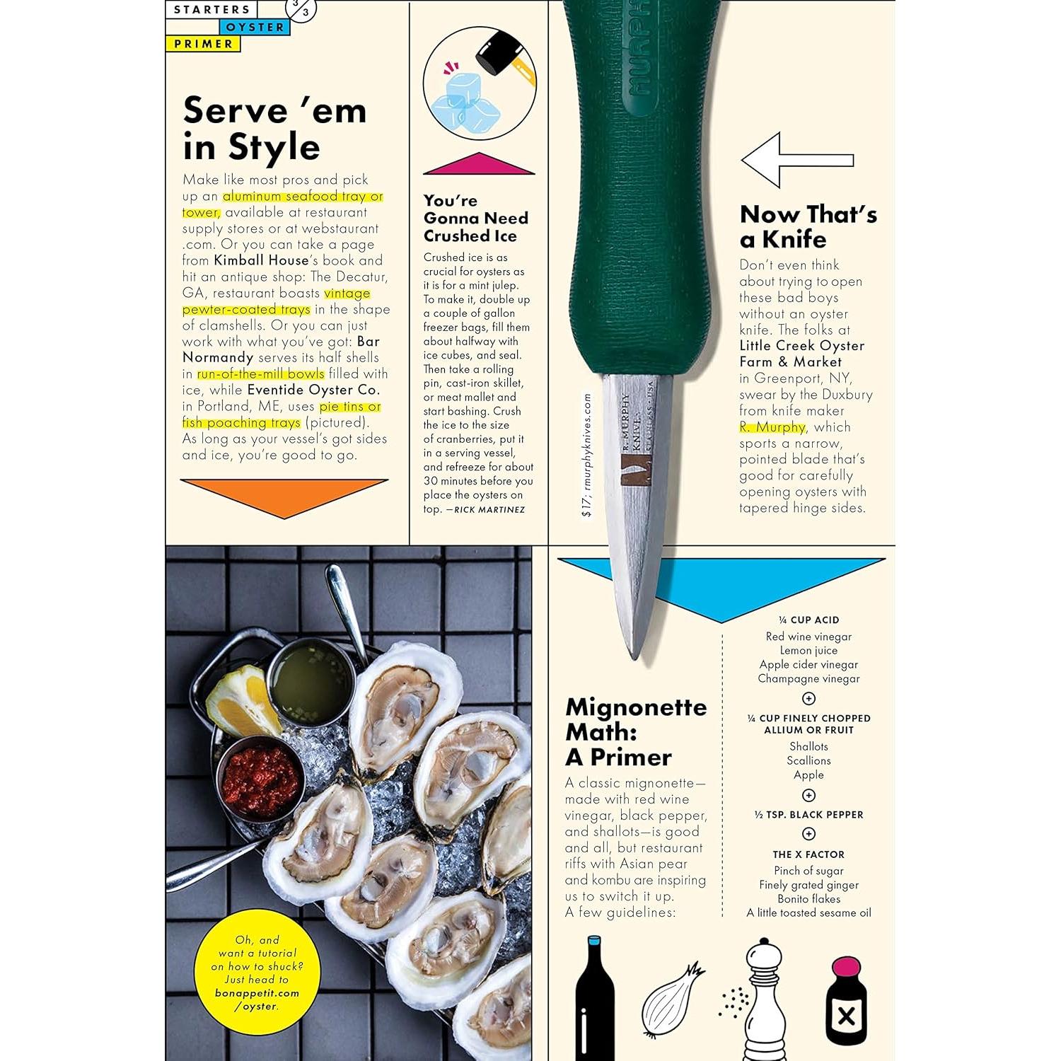 Cuchillo de Ostra Duxbury R. Murphy - Acero Inoxidable 5.4 cm