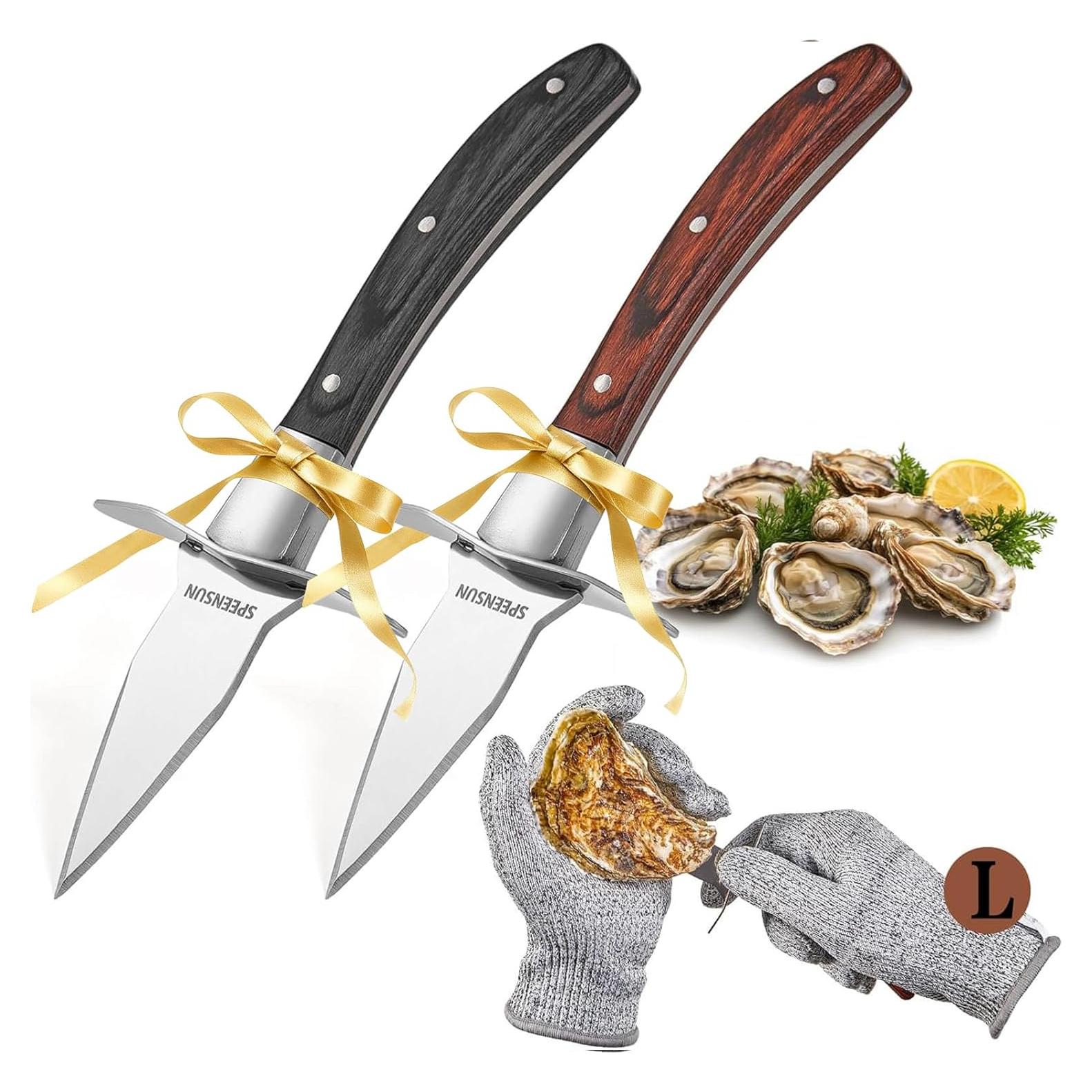 Set de Cuchillos para Abrir Ostras SPEENSUN con Guantes L