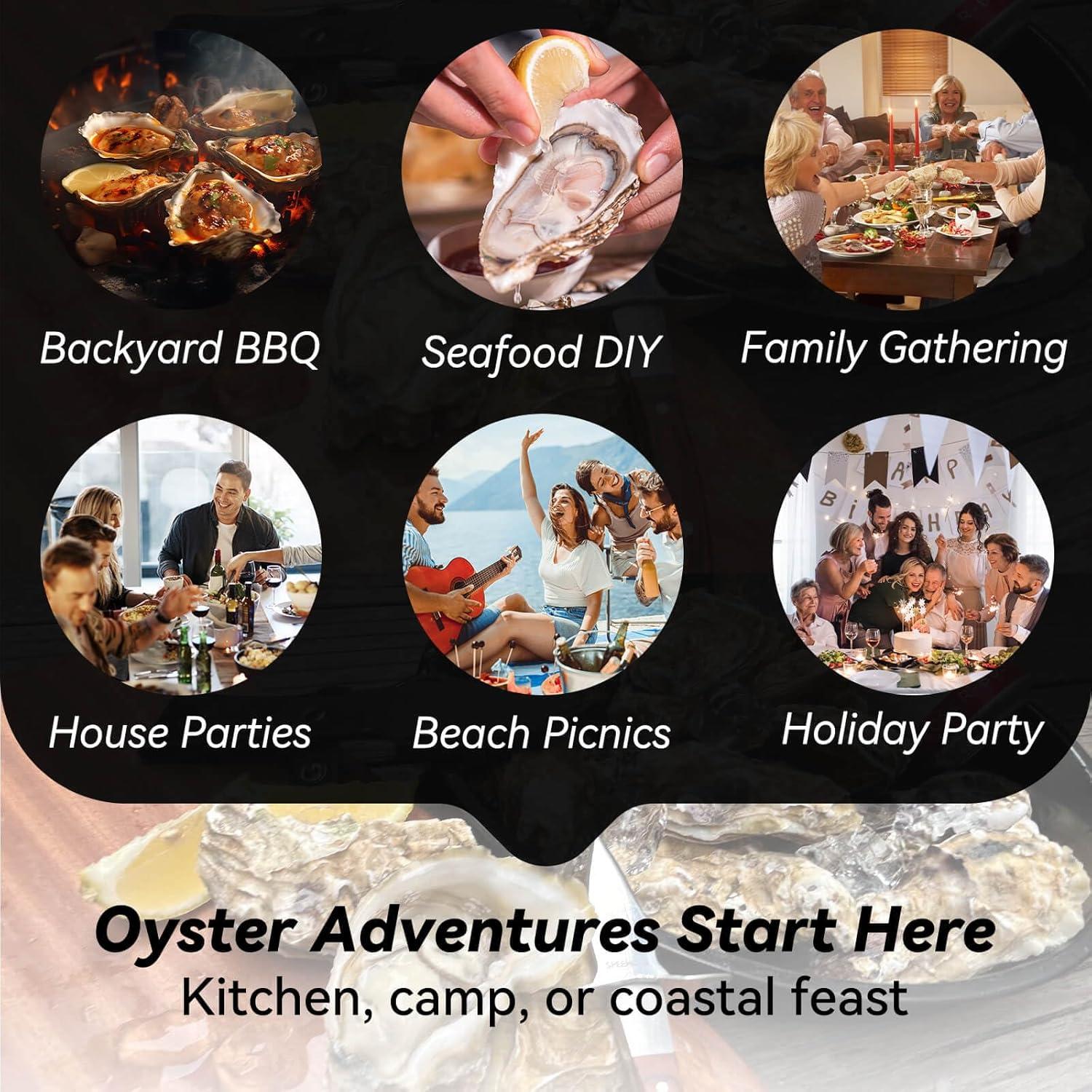 Set de Cuchillos para Abrir Ostras SPEENSUN con Guantes L