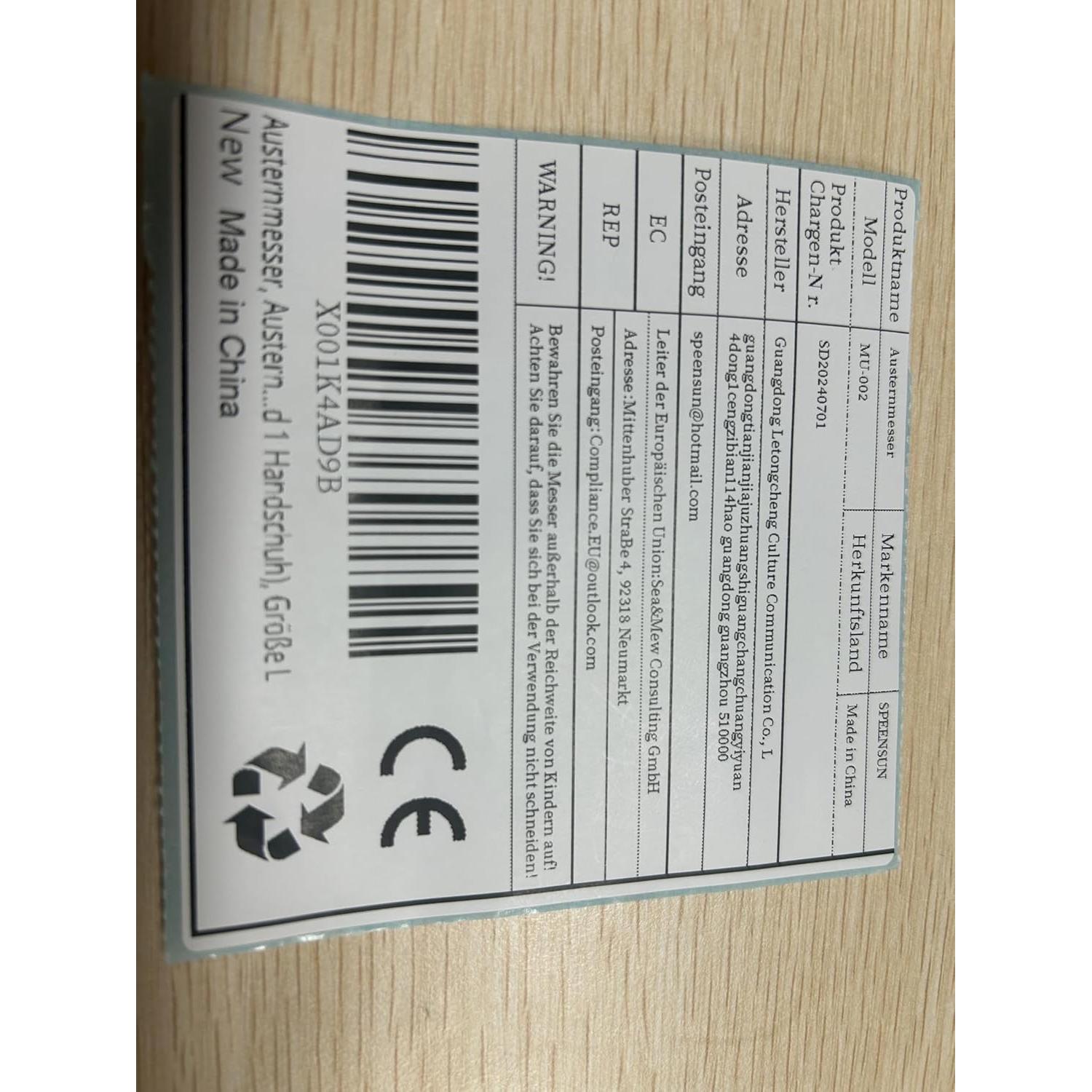 Set de Cuchillos para Abrir Ostras SPEENSUN con Guantes L